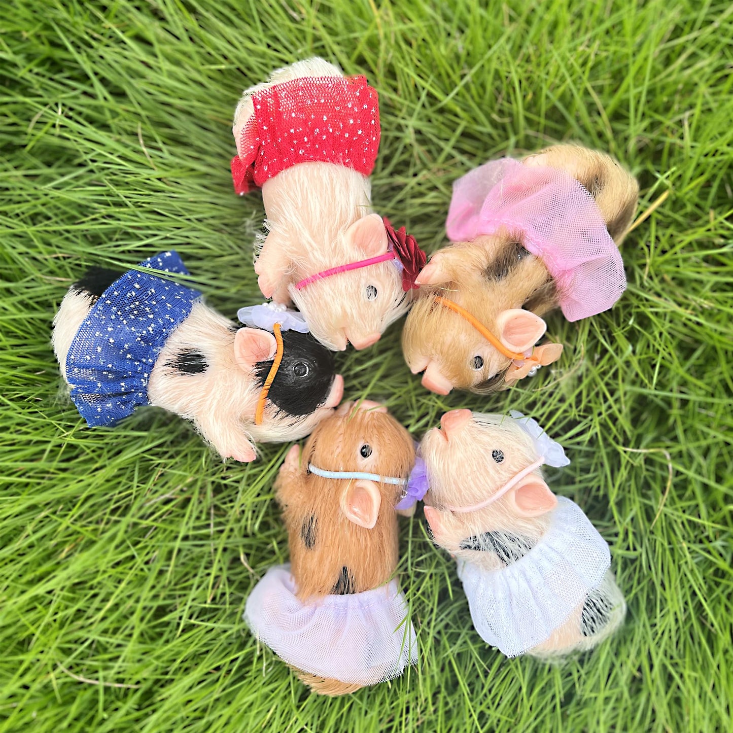 OtardDolls Reborn Piggy Dolls, 5 Inch Full Silicone Soft Lifelike Mini Pig Dolls Mini Realistic Newborn Cute Realistic Animals Pig Toy Gifts for Happy Birthday, Christmas