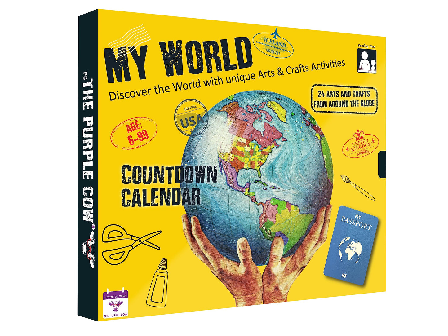 My World Advent Calendar 2025 - visit 24 countries, explore different cultures, create original Arts & Crafts from each country! Ages 9+ Includes a Printed Guide. Ages 9+