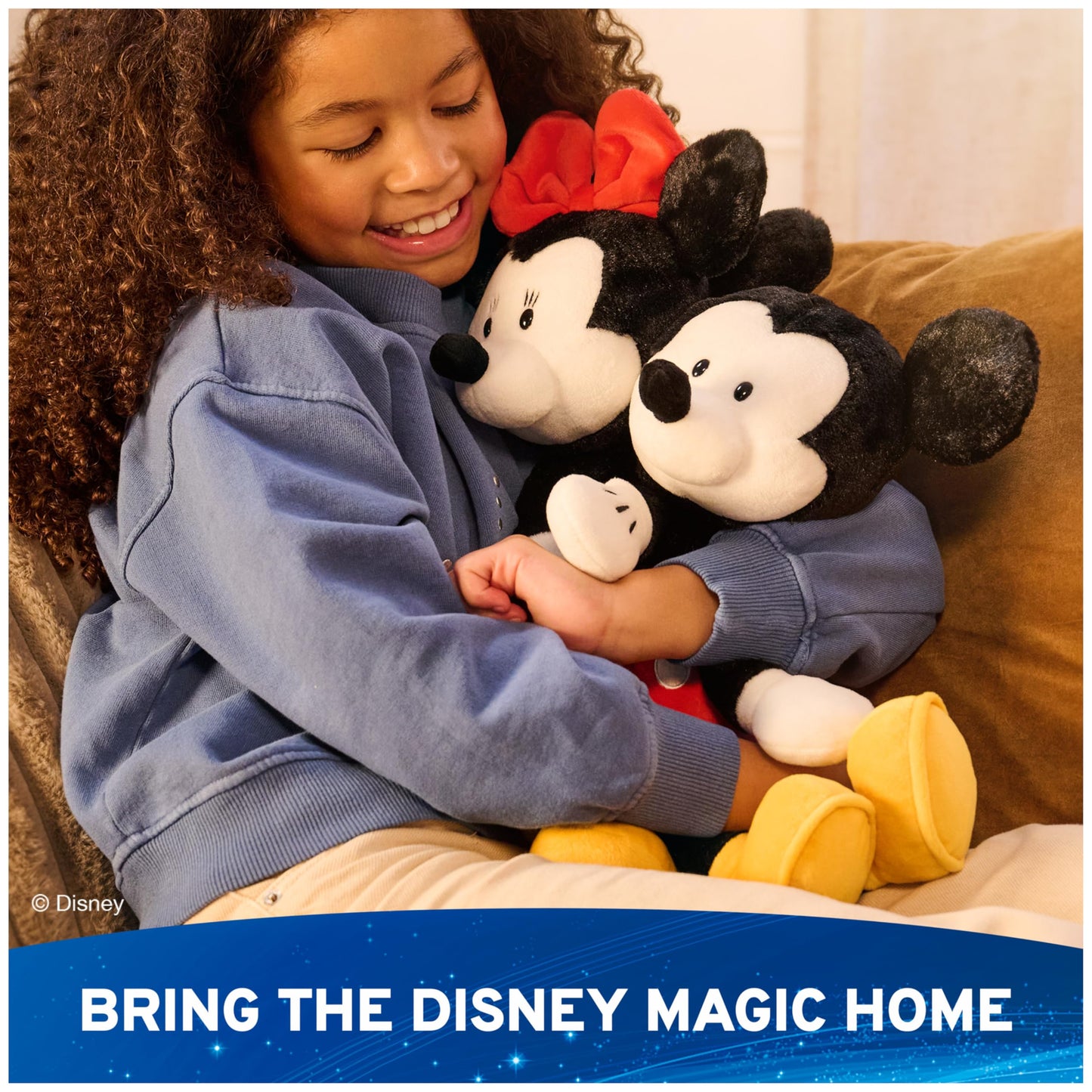 GUND Disney Official Minnie Mouse Toothpick Plush, Mickey and Friends, Disney Stuffed Animal for Ages 1 and Up, Black/White, 15”