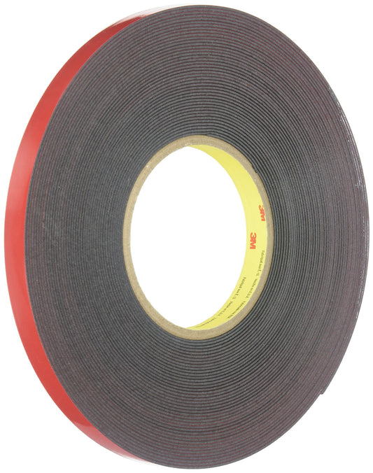 3M™ 6382 Automotive Acrylic Plus Attachment Tape, Black, 1/2" x 20 yds.