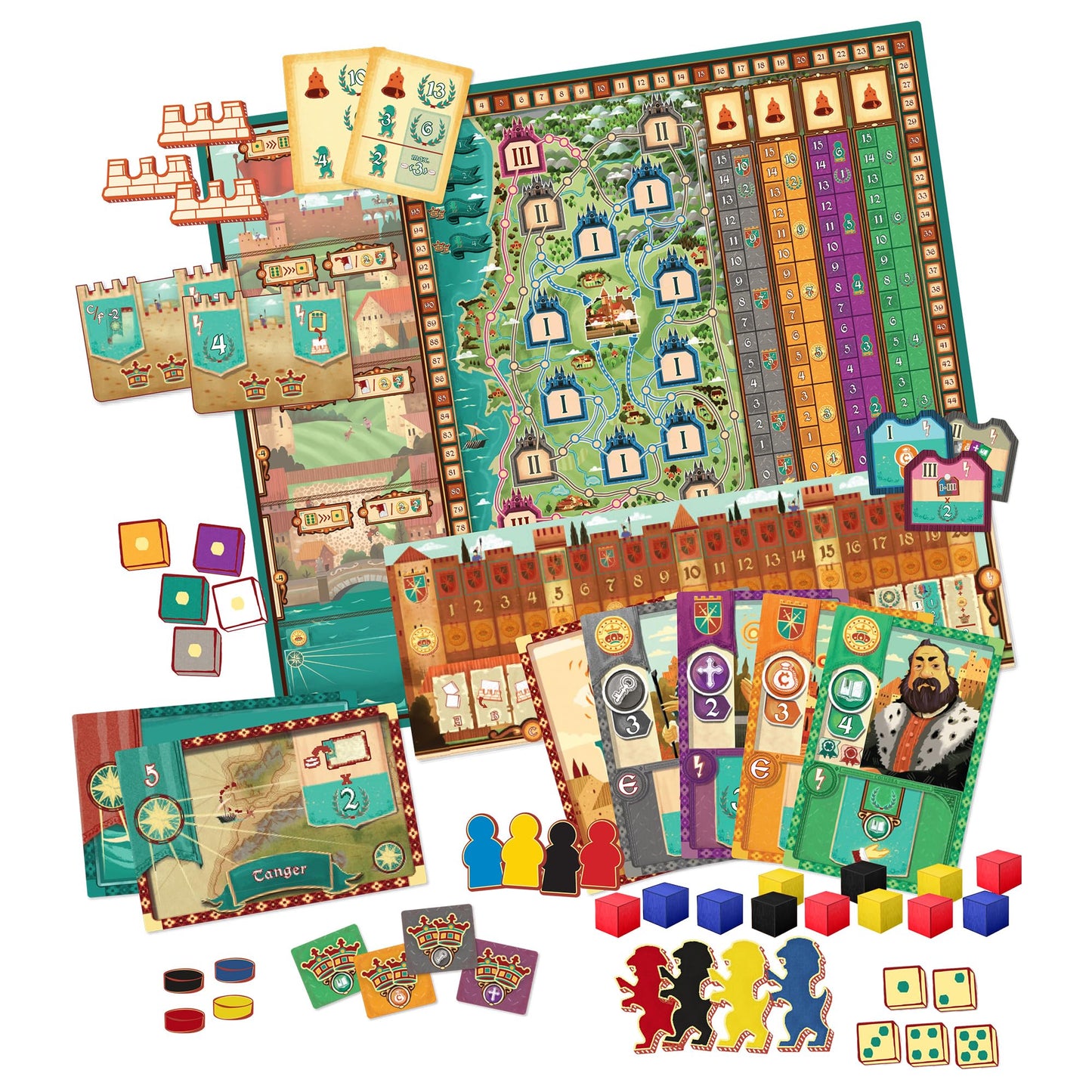 Coimbra Board Game - Renaissance Strategy Game with Innovative Dice Mechanism for Kids & Adults, Ages 14+, 2-4 Players, 60-90 Minute Playtime, Made by Eggertspiele