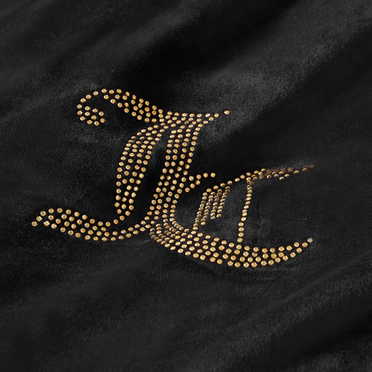 Juicy Couture Black Velour Full/Queen Comforter Set - 3 Piece Luxury Bedding Ensemble