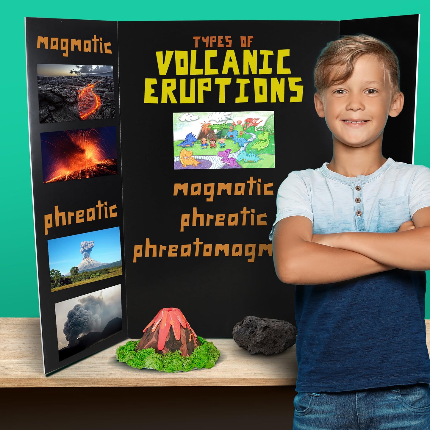 Flipside Products 36” x 48” Foam Project Boards for Presentations, Science Fair, School Projects, Event Displays and Trifold Picture Board - Single-Sided Black 3/16'' Thick - 3 Pack