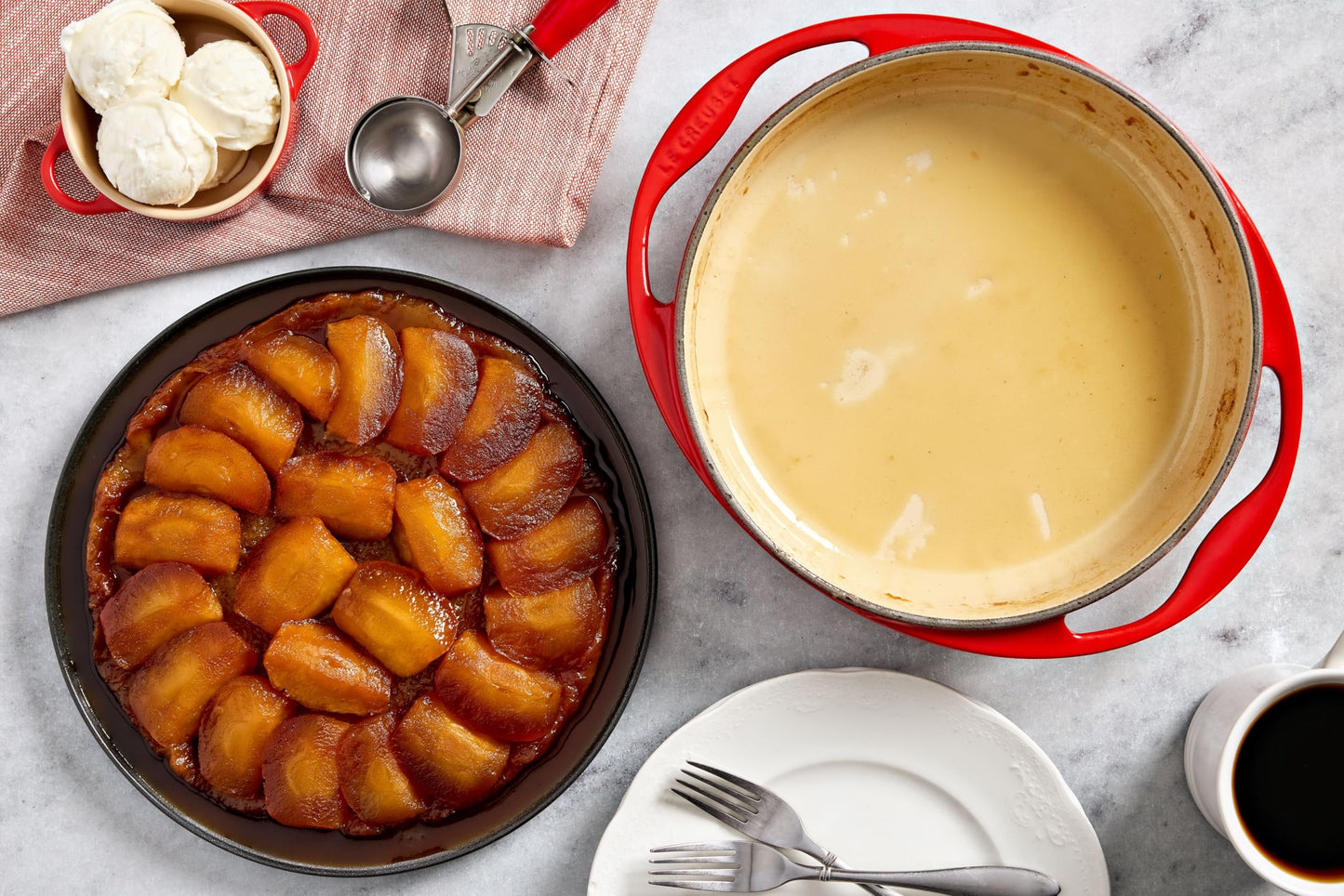 Le Creuset Enameled Cast Iron Traditional Round Tarte Tatin Dish, 2 qt., Peche