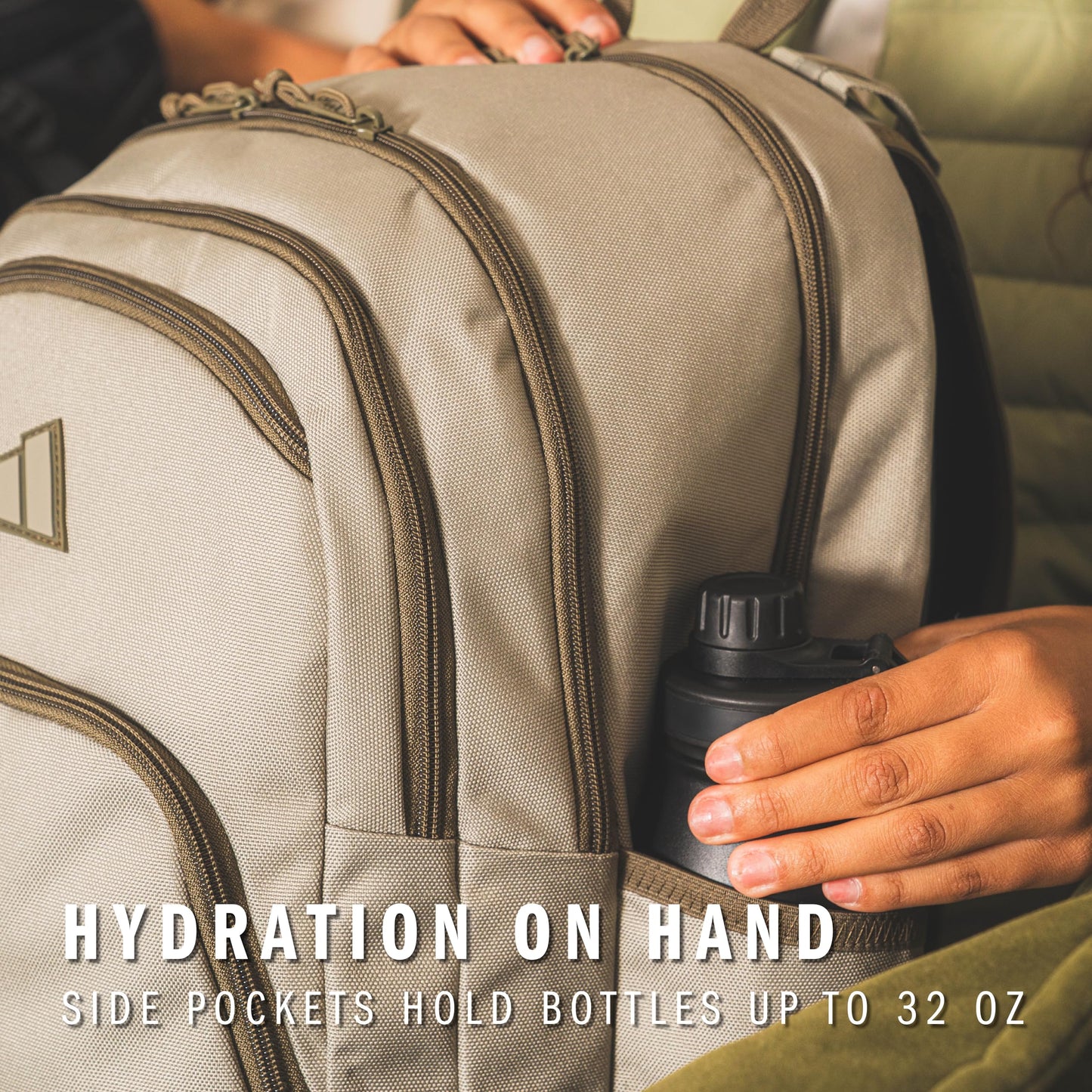 adidas Prime Backpack for Work, Travel Bag for Women and Men with Padded Compartment for Laptop