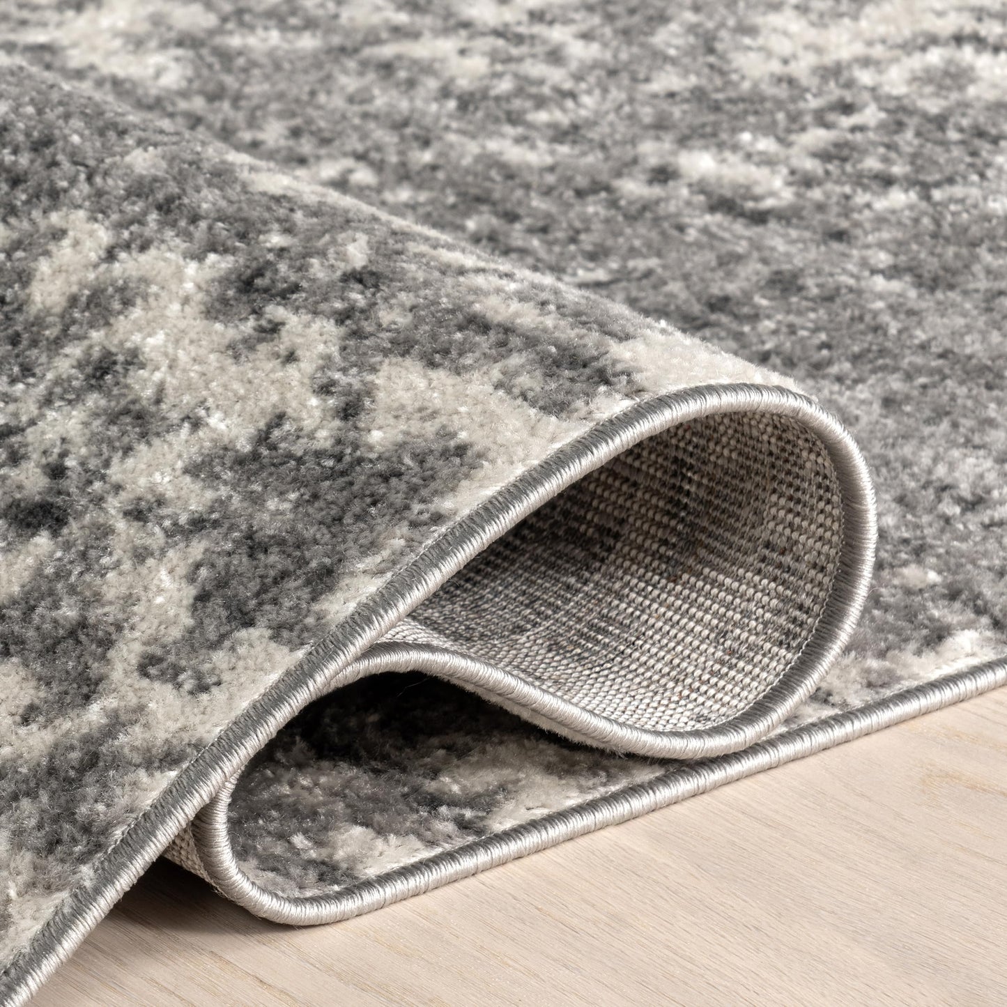 nuLOOM Deedra Modern Abstract Area Rug - 4x6 Area Rug Modern/Contemporary Grey/Ivory Rugs for Living Room Bedroom Dining Room Kitchen