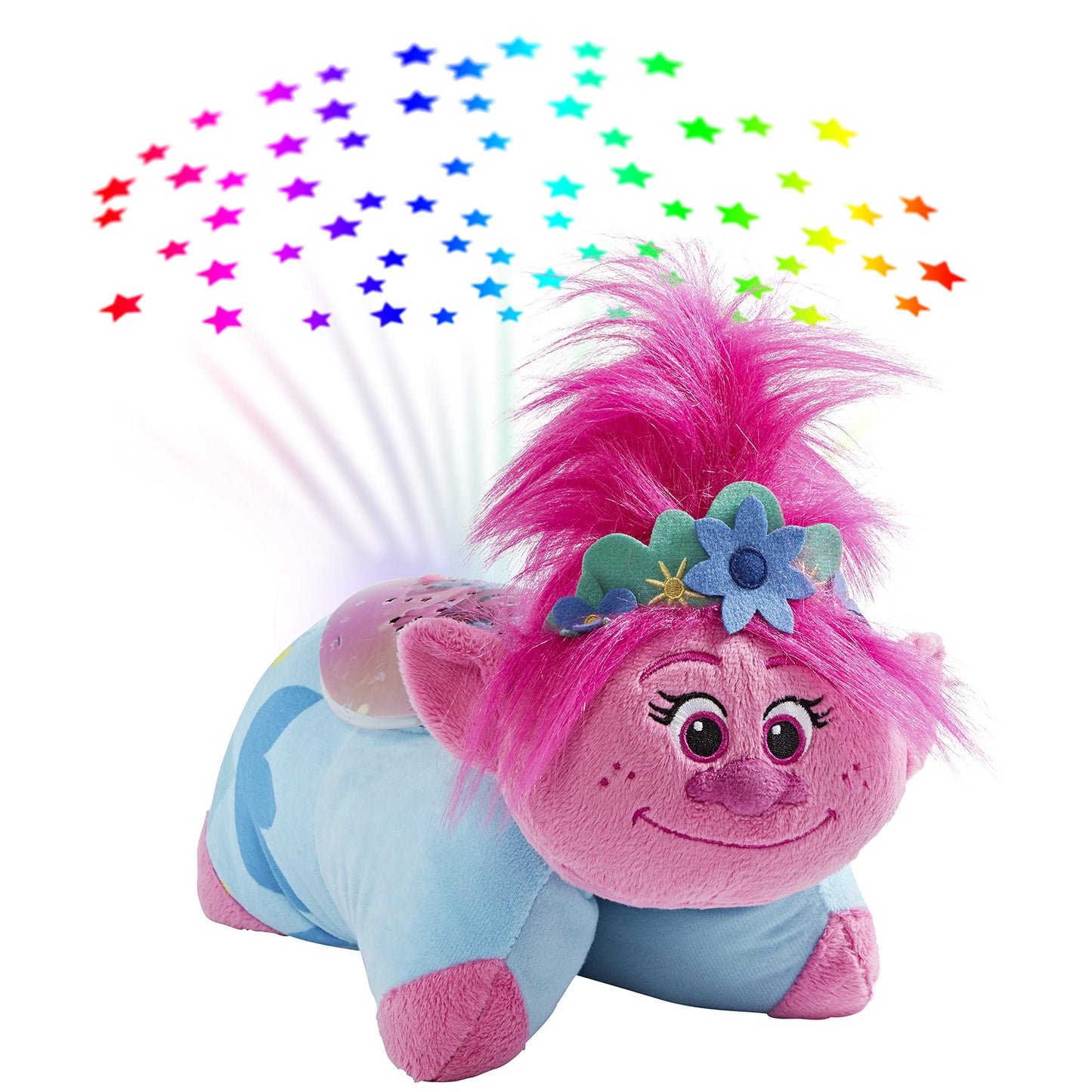 Pillow Pets Universal Trolls Poppy Sleeptime Lite 11" – Trolls Stuffed Animal Plush Nightlight