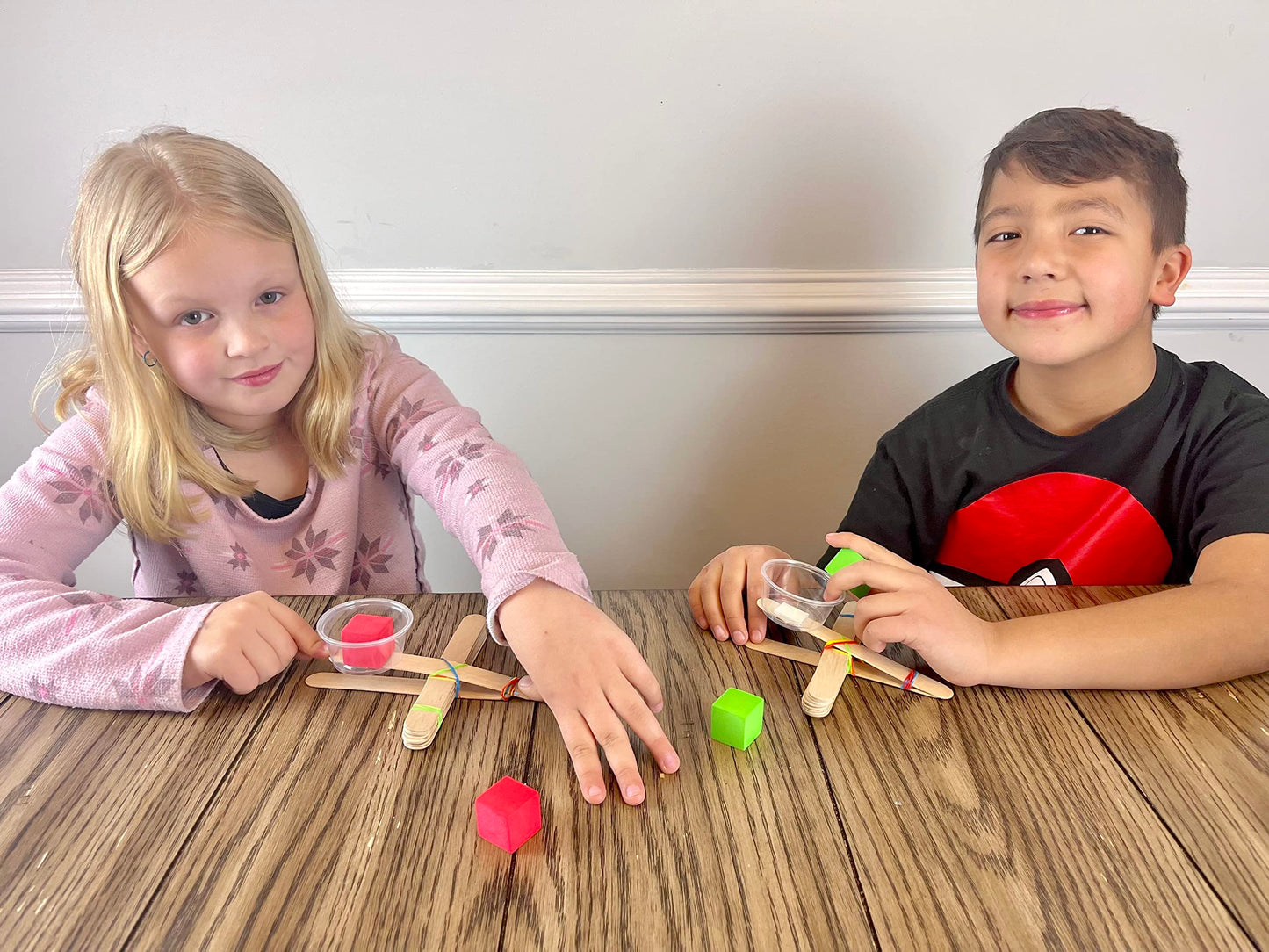 STEM Inventions Catapults Kit – Supplies to Build 30 Mini Toy Catapults - Complete Bulk STEM Project Kit for Kids and Classrooms