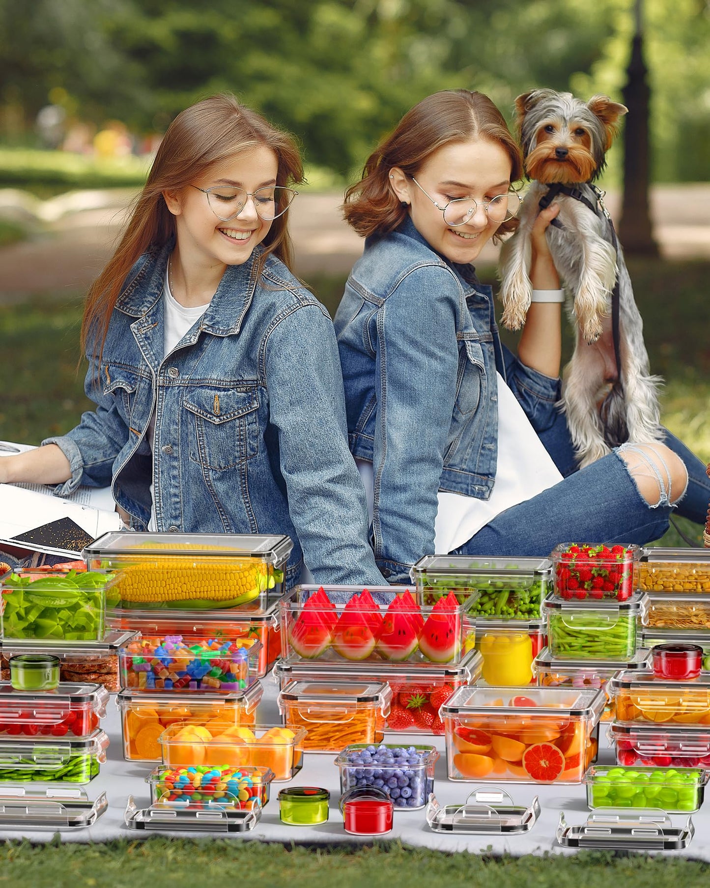 KEMETHY 70 PCS Food Storage Containers with Lids(35 Containers & 35 Lids), BPA-Free Plastic Food Containers for Kitchen Storage, Leak Proof, Reusable Meal Prep Containers with Labels & Pen