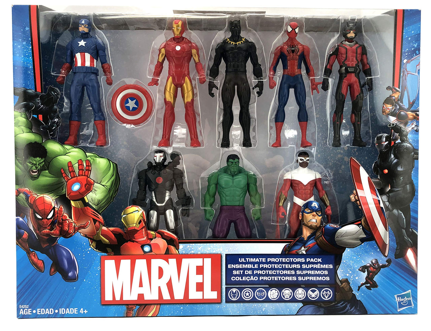 Marvel Avengers Action Figures - Iron Man, Hulk, Black Panther, Captain America, Spider Man, Ant Man, War Machine & Falcon! (8)
