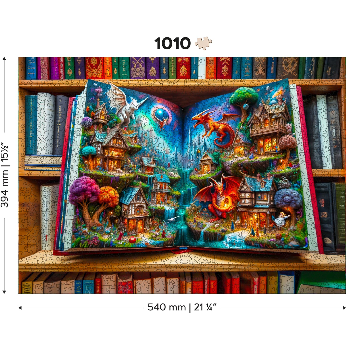 WOODEN.CITY Enchanted Tales 1000 Piece Puzzle | Wooden Puzzles for Adults | Jigsaw Puzzles 1000 Pieces Made in EU - Size 21.25 X 15.5 in | Magical Jigsaw Puzzle