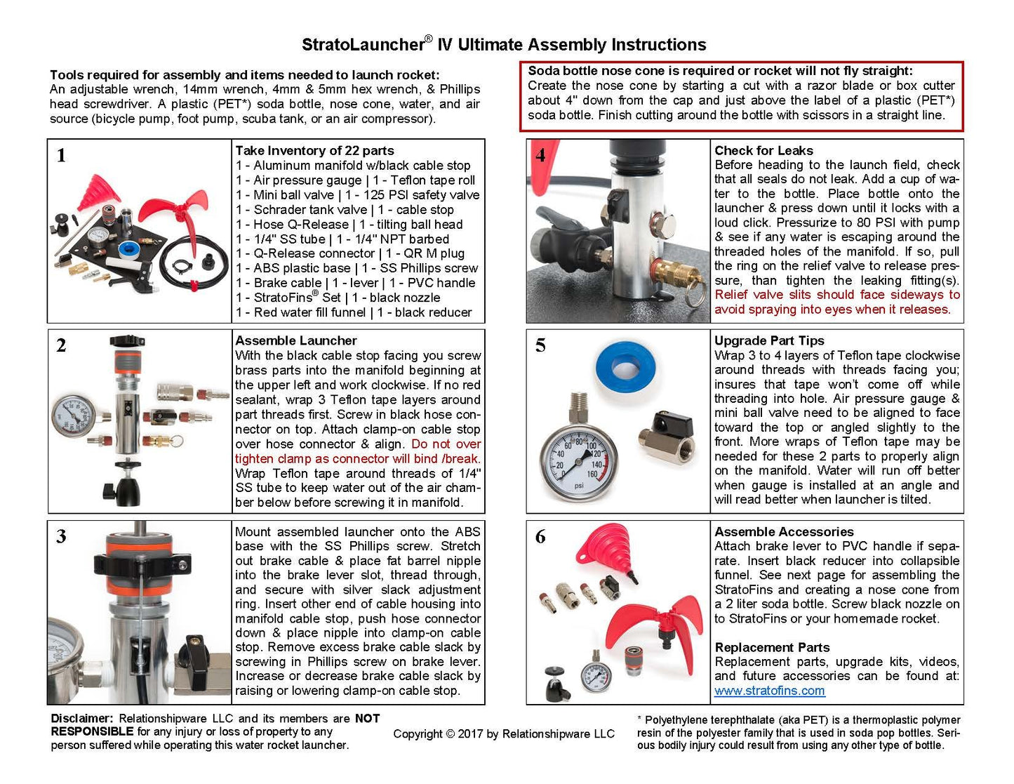 Relationshipware StratoLauncher IV Ultimate Tilting Water Rocket Launcher + StratoFins Kit