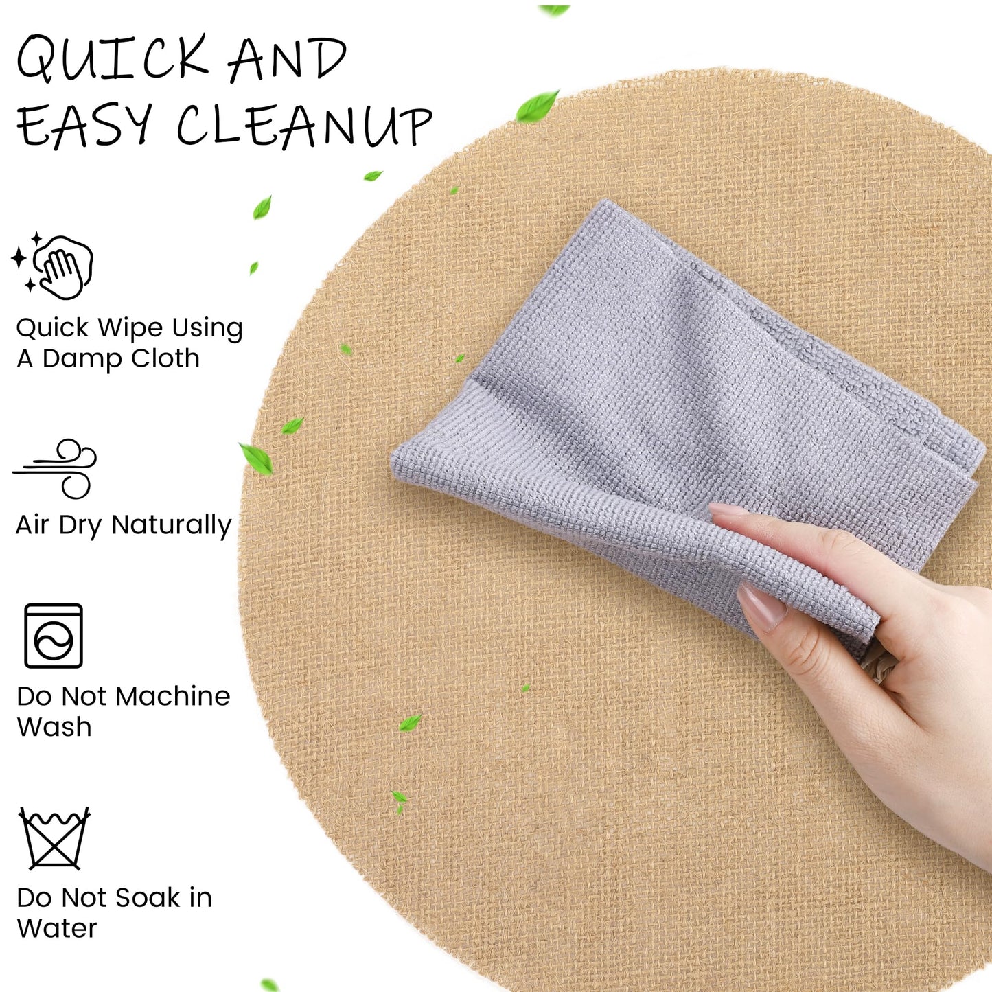 Kochorie 100 Pieces Burlap Placemats 11.8 Inch Round Reusable Brown Table Mats Natural Jute Fibers Placemats Bulk Circle Rustic Table Decorations for Dining Wedding Holiday Farmhouse Supplies