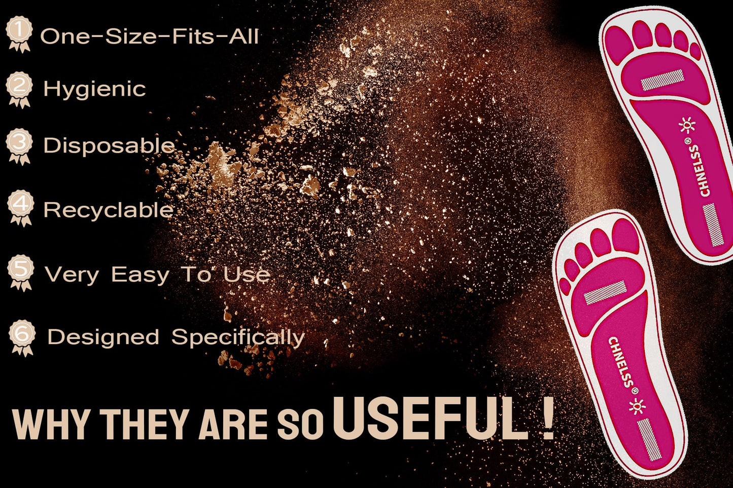 Pink 120Pairs(240Feets)Disposable Spray Tanning Feet Pads for Hygienic Foot Protectors,Comfortable & Hygienic Spray Tan Pads Feet-Specifically for the Spray Tanning Industry or Salon,One Size-Non Slip