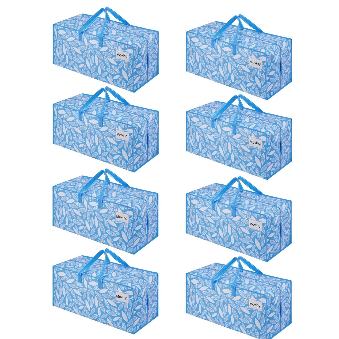 VENO 8 Pack Heavy Duty Moving Bags with Backpack Straps, Zippers & Handles, Extra Large Packing Bags for College Dorm Essentials, Moving Supplies Alternative to Cardboard Moving Boxes