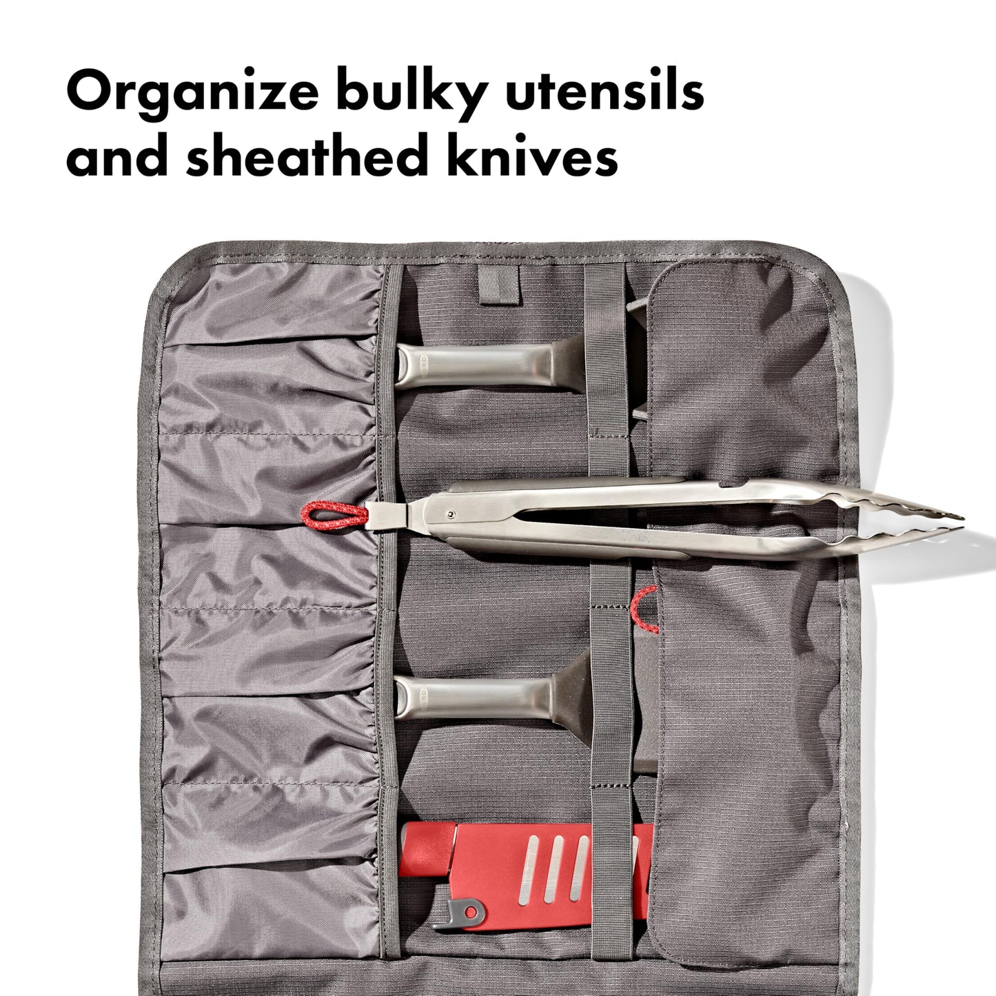 OXO Outdoor Camp Kitchen Tool Roll, Camp Kitchen Organizer, Travel Utensil Organizer, Outdoor Cooking, Travel Chef Roll, Camping Essentials, Camping Gear Storage