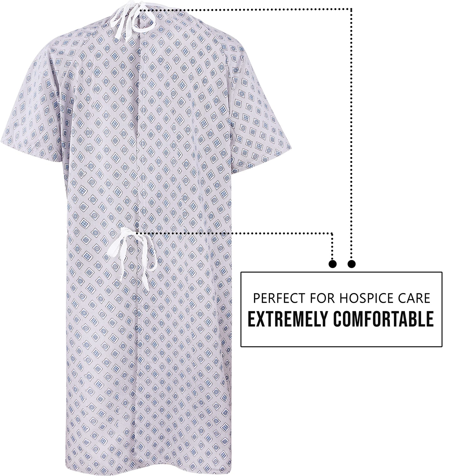 Utopia Care 6 Pack Unisex Hospital Gowns, Patient Gowns with Back Tie for Men and Women, Comfortably Fits Sizes up to 2XL