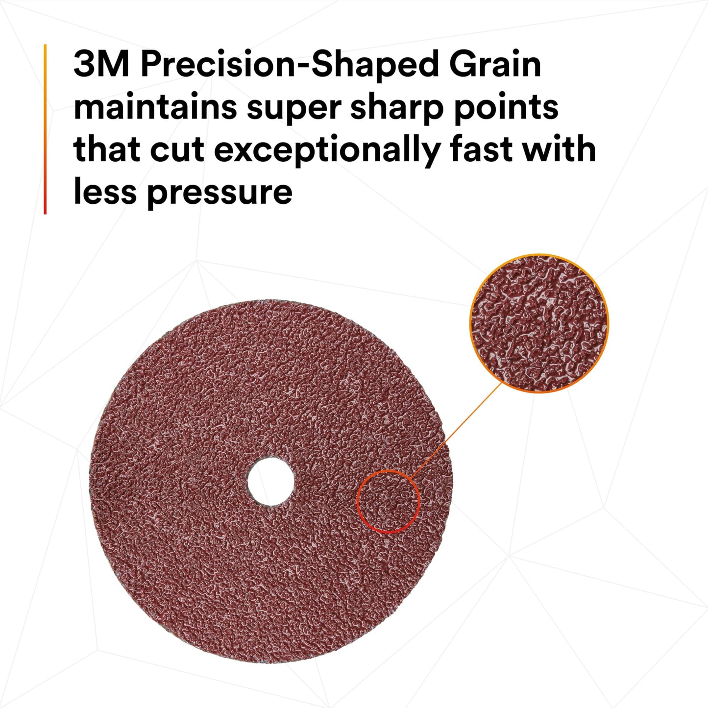 3M Cubitron II Fibre Disc 982C, Pack of 25, 4-1/2 in, TN Quick Change, 36+ Grit Precision-Shaped Grain Abrasive Discs, for Heavy Grinding, Deburring, Beveling, Finishing, and Weld Removal