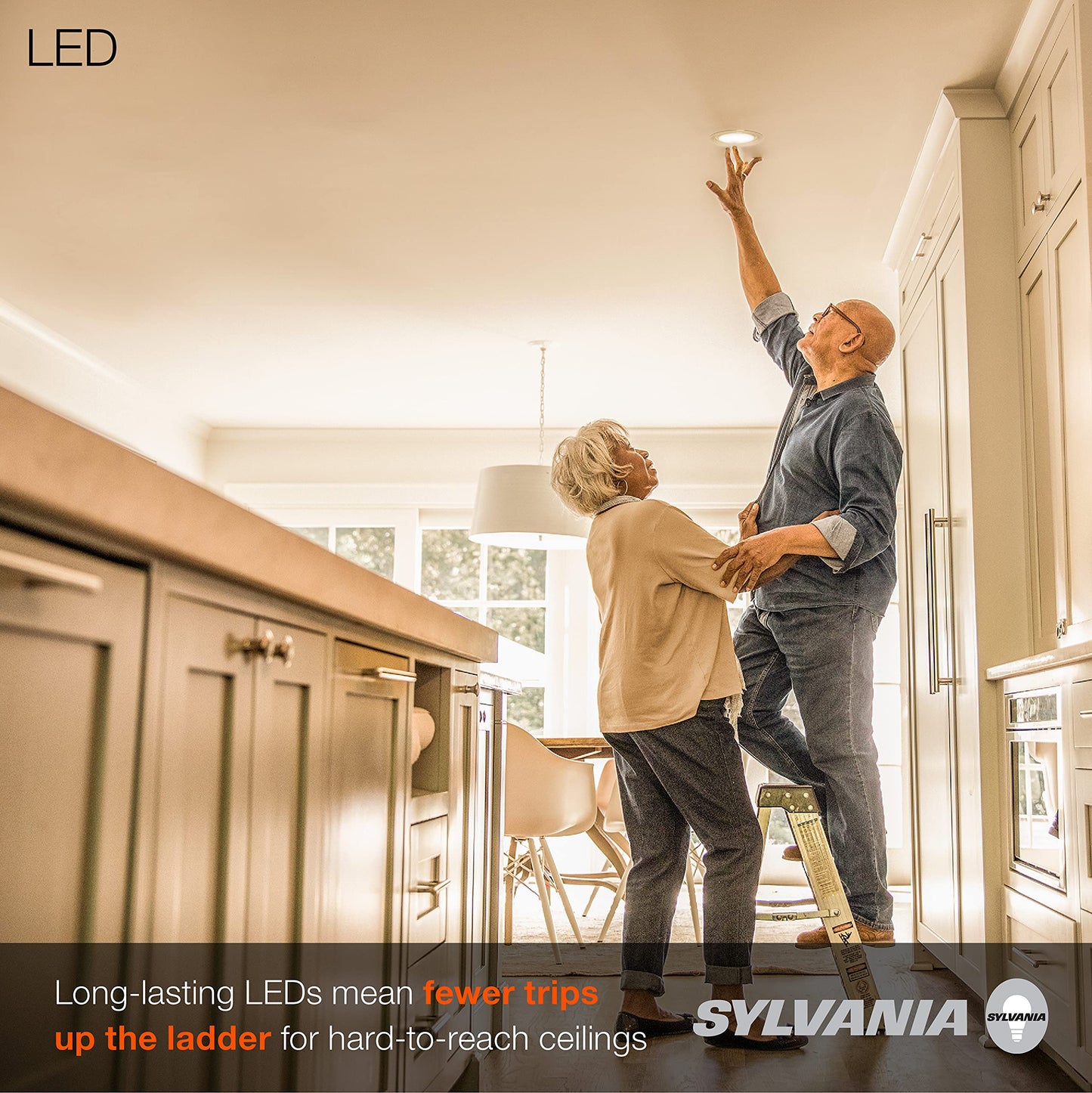 SYLVANIA LED 6" Slim Microdisk Recessed Downlight Junction Box, 16W, CCT 5 Color Selectable, 2700K/3000K/3500K/4000K/5000K, 1200 Lumens, Dimmable - 4 Pack (61406)