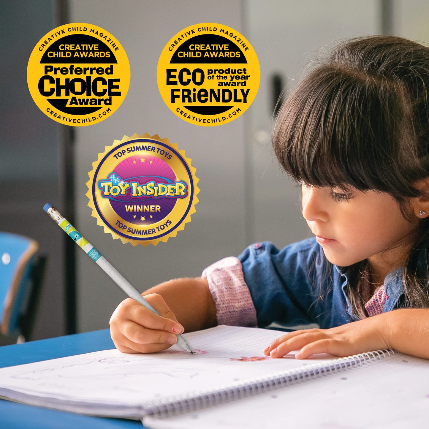 Graphite Smencils (2 Pack) - HB #2 Patented Gourmet Scented Pencils, 10 Count, Gifts for Kids, School Supplies