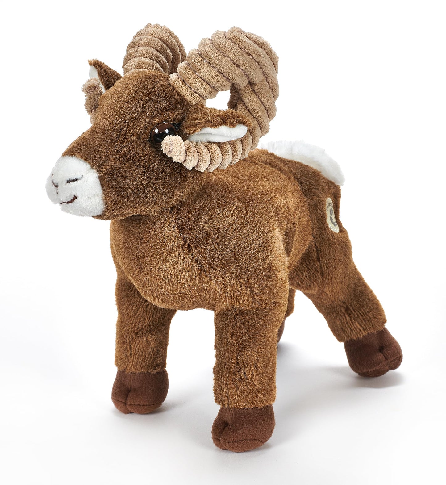 The Petting Zoo Big Horn Sheep Stuffed Animal Plushie, Gifts for Kids, Wild Onez Zoo Animals, Sheep Plush Toy, 12 inches