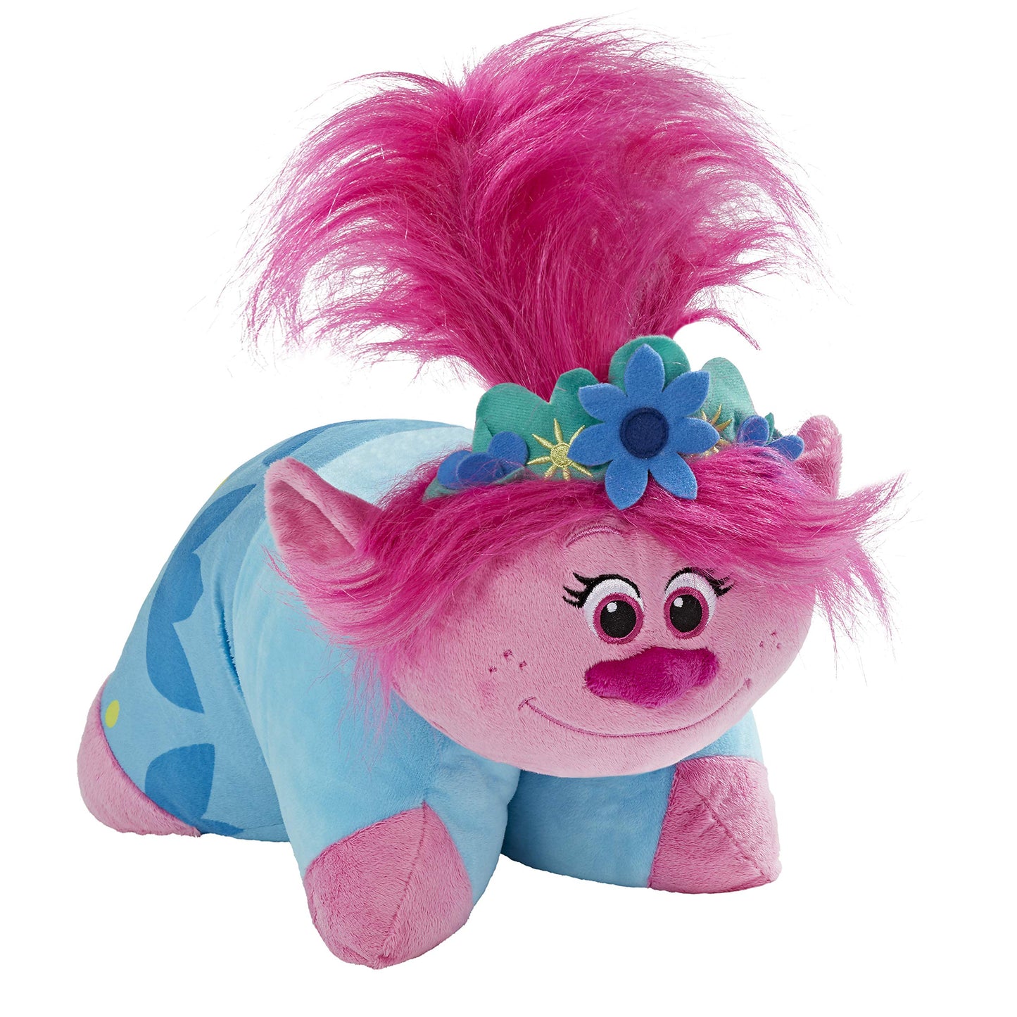 Pillow Pets DreamWorks Poppy Stuffed Animal – Trolls World Tour Plush Toy, 1 Count (Pack of 1) Pink