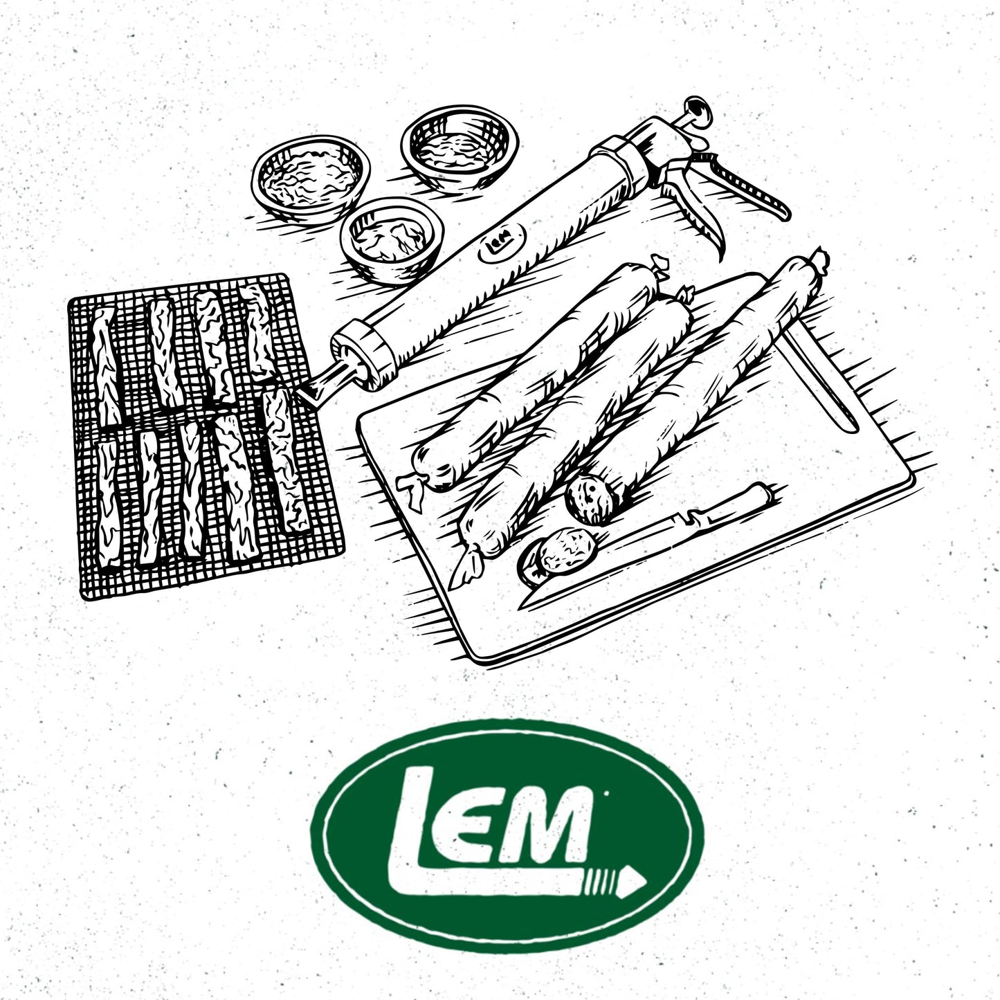LEM Products Jerky Cannon with Nozzles and Brush, Backwoods Seasonings, Anodized Aluminum and Stainless Steel