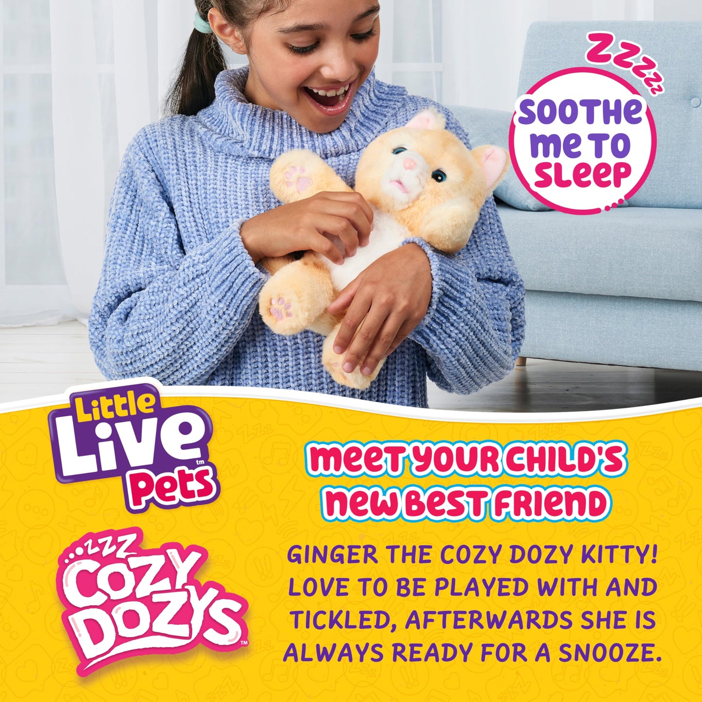 Little Live Pets Cozy Dozys S5 Single Pk Ginger The Kitty