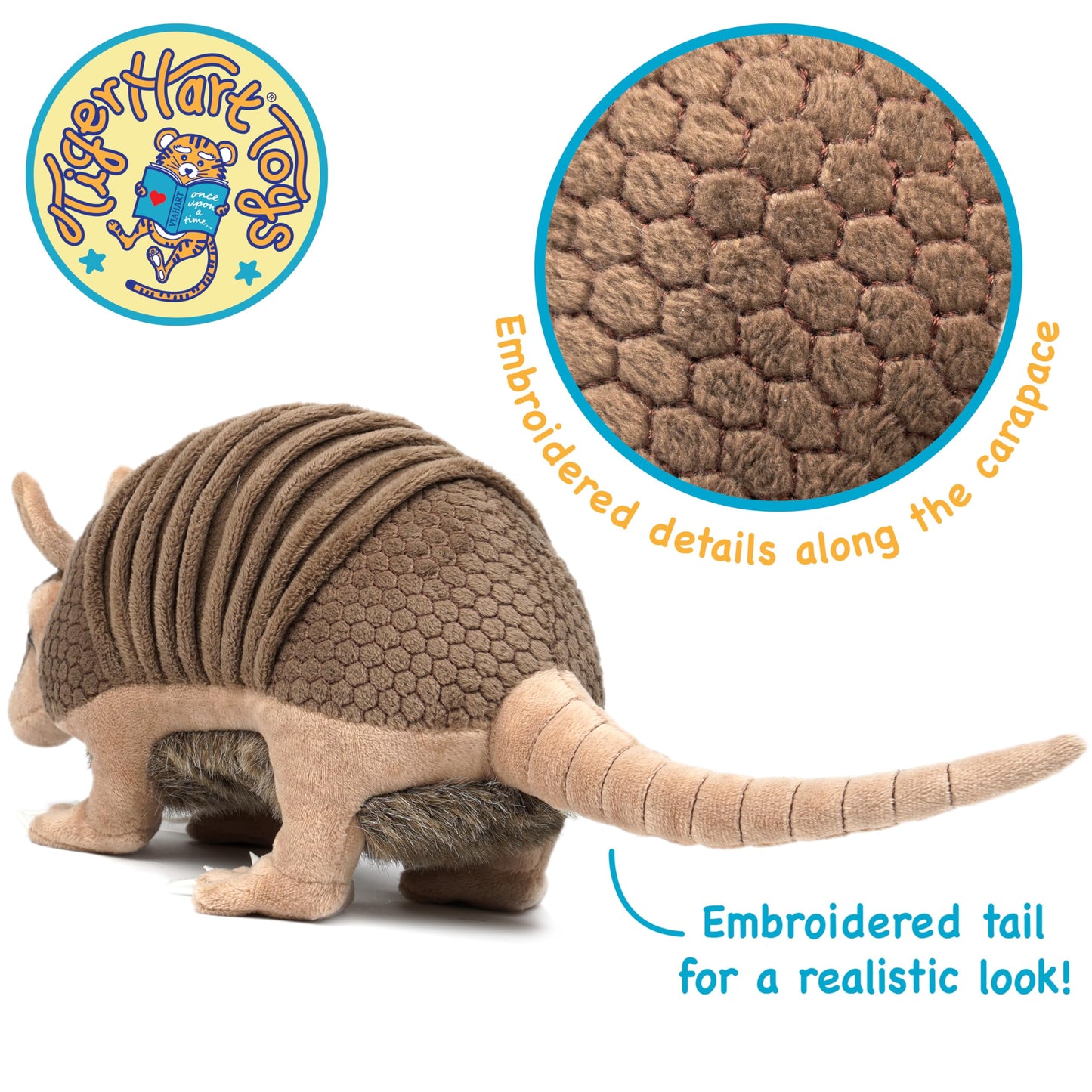TigerHart Mike The Armadillo - 9 Inch (Tail Measurement not Included!) Stuffed Animal Plush