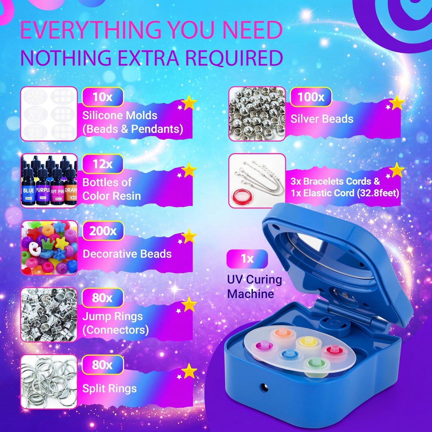 QuTZ Bracelet Making Kit (Pro 12 Glue Set)
