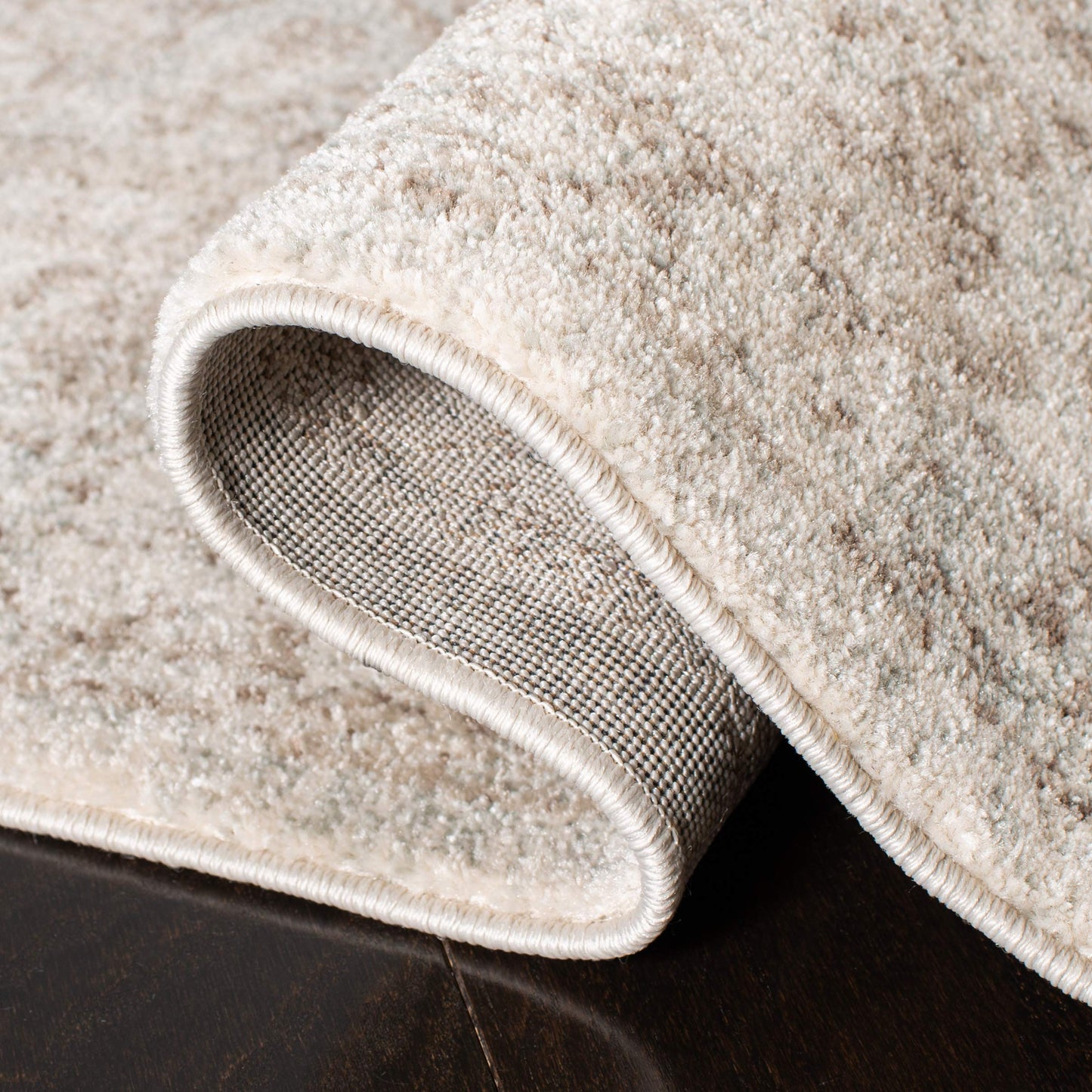 SAFAVIEH Area Rug 3x5 - Evoke Collection - Ivory & Taupe, Distressed Design, Non-Shedding & Easy to Clean, Ideal for Foyer, Bedroom, Accent Space (EVK256E)