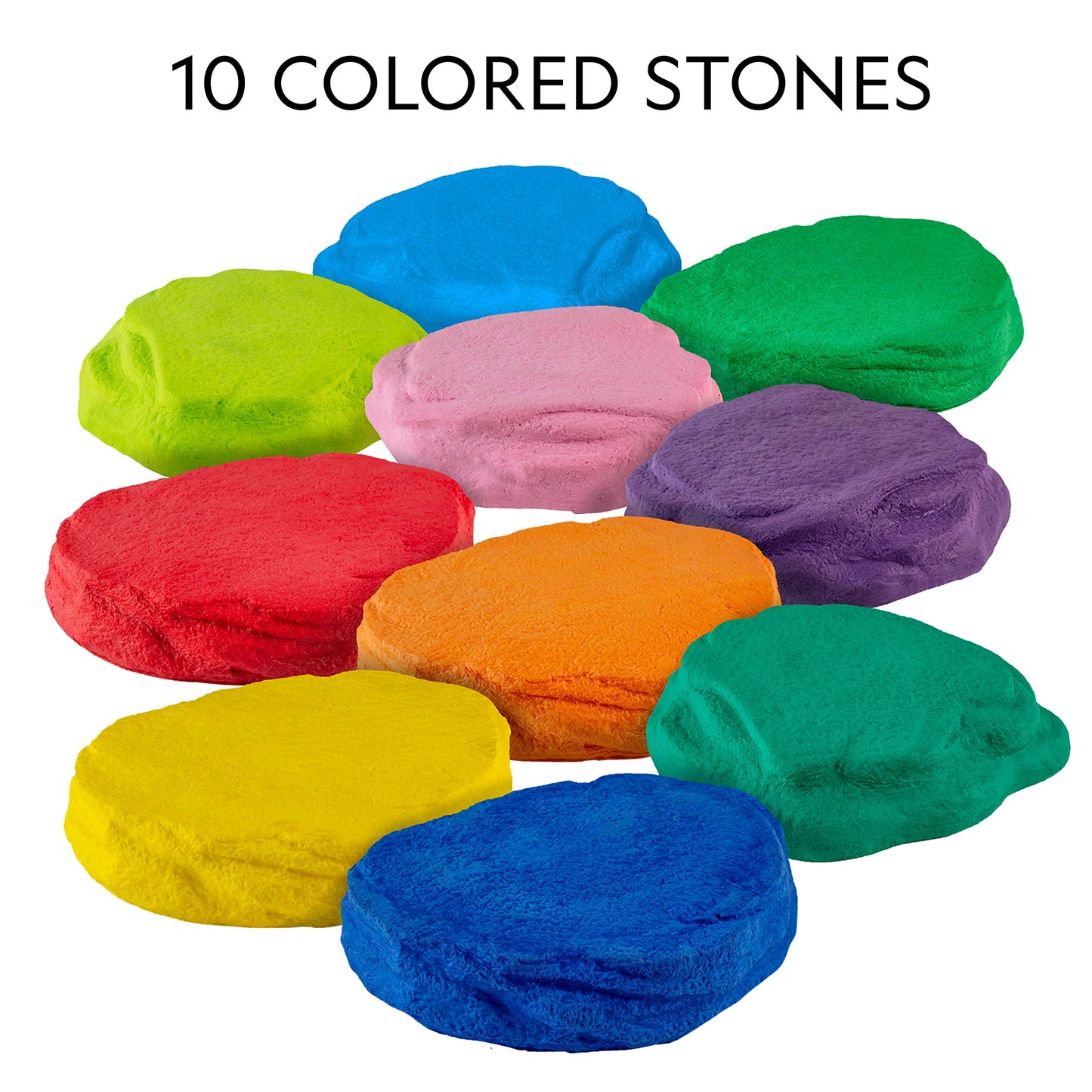 NATIONAL GEOGRAPHIC Stepping Stones for Kids 10 Durable Stones Encourage Toddler Balance & Gross Motor Skills, Indoor & Outdoor Toys, Toddler Stepping Stones, Balance Stones, Kids Obstacle Course