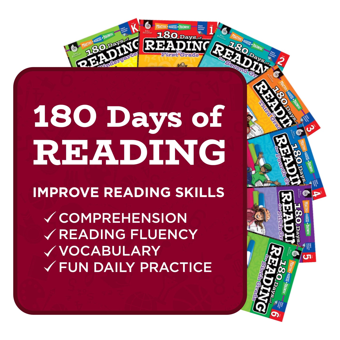 180 Days™: Includes Reading 2nd Edition, Writing, and Math for 4th Grade Practice Workbook for Classroom and Home, Cool and Fun Practice Created by Teachers (180 Days of Practice)