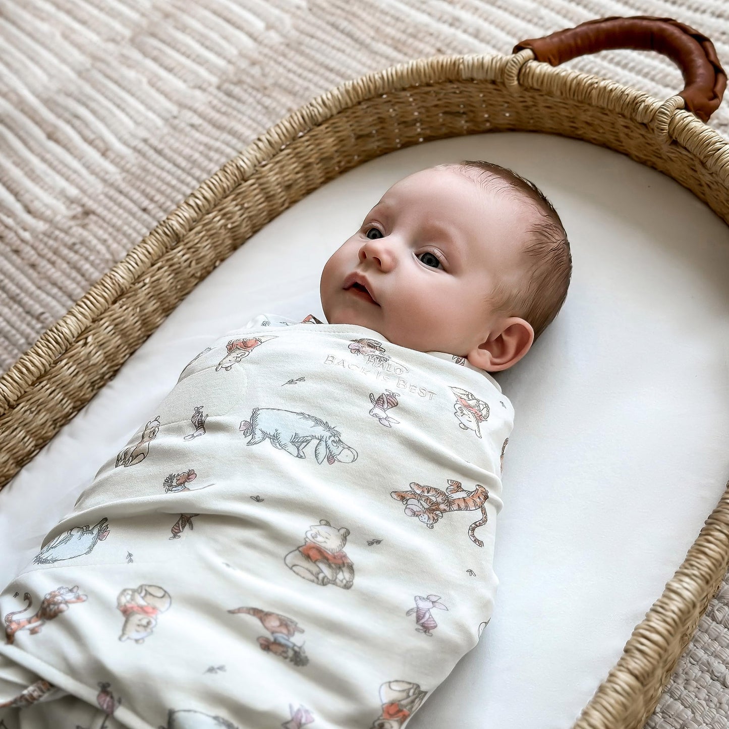 HALO Disney Baby 100% Micro Fleece Sleepsack Swaddle, 3-Way Adjustable Wearable Blanket, TOG 1.5, Winnie Frolic, Small, 3-6 Months
