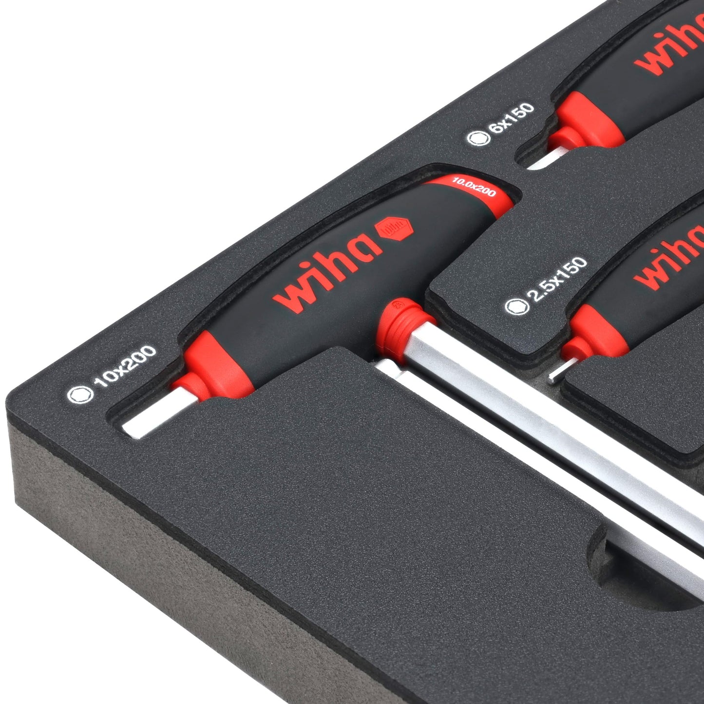 Wiha 54079 8 Piece SoftGrip Dual Drive Hex Metric T-Handle Tray Set