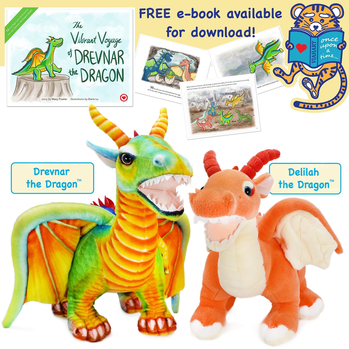 Drevnar The Dragon - 29 Inch Stuffed Animal Plush