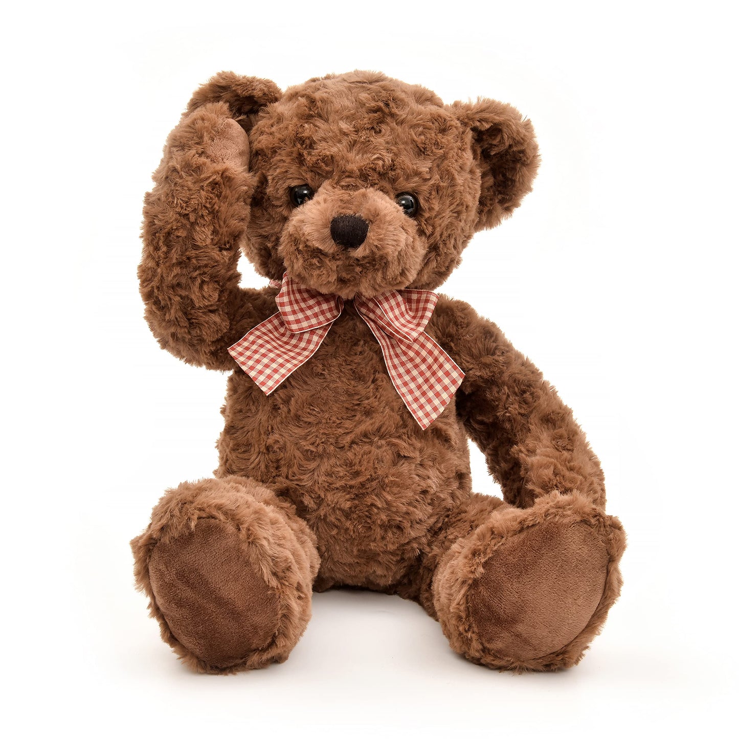 Suepcuddly 20" Posed Teddy Bear Stuffed Animal Cute Plush Toy for Girl Kids (Dark Brown)