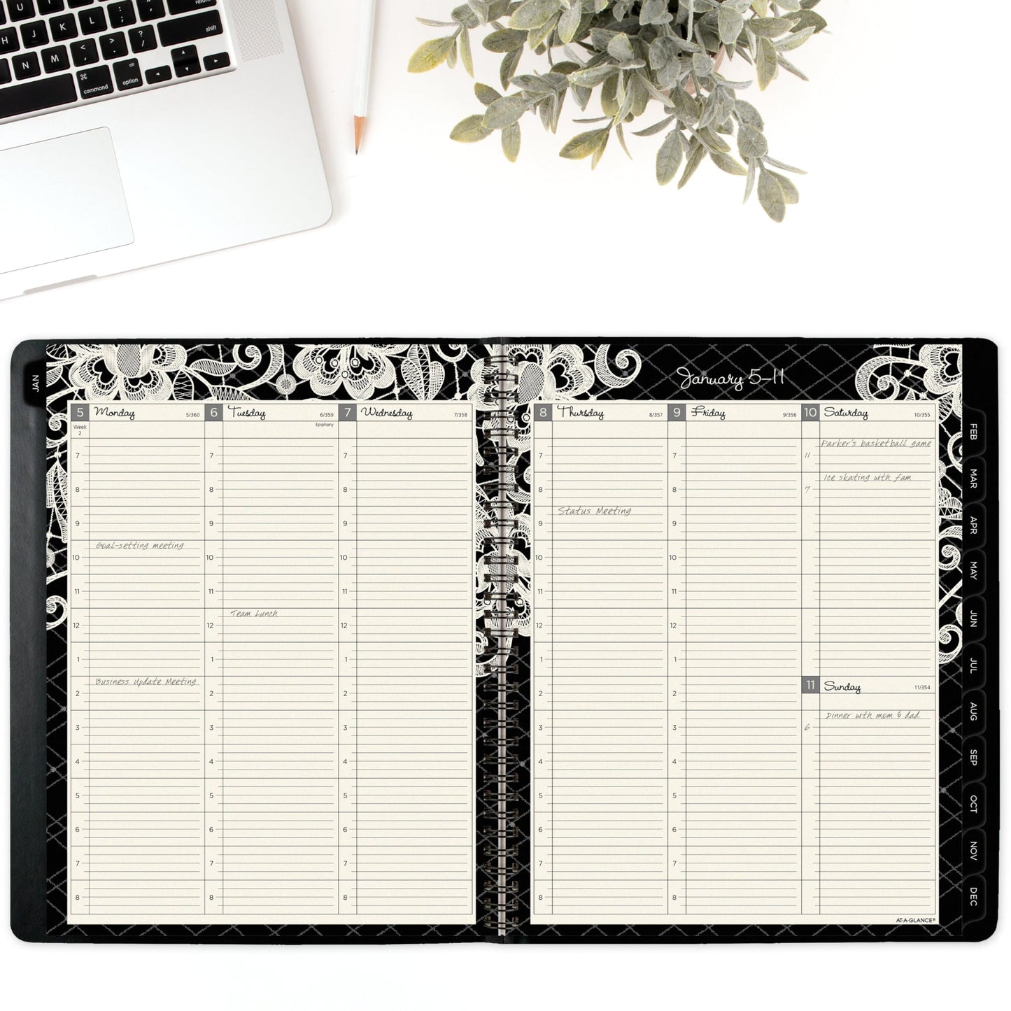 AT-A-GLANCE 2026 Appointment Book Planner, Weekly & Monthly, 8.5" x 11", Large, Hourly, Lacey (541-905-26)