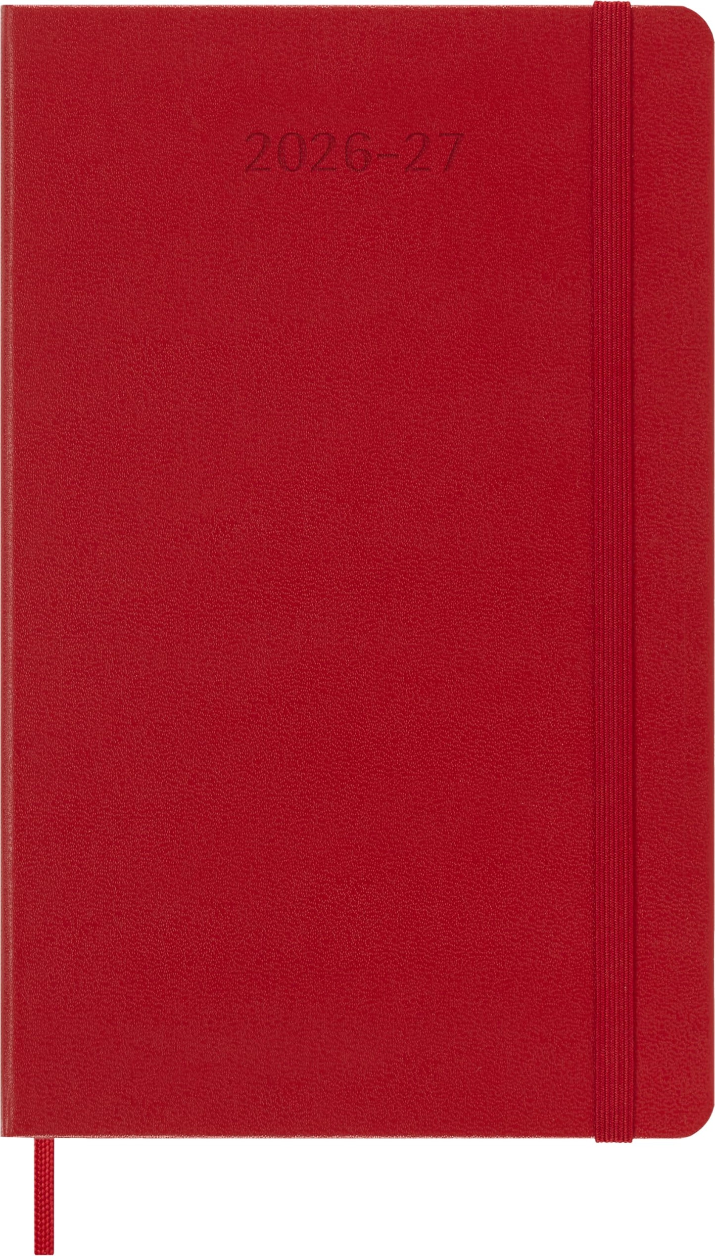 Moleskine Classic 18 Month 2026-2027 Weekly Planner, Hard Cover, Large (5" x 8.25"), Scarlet Red, 208 pages