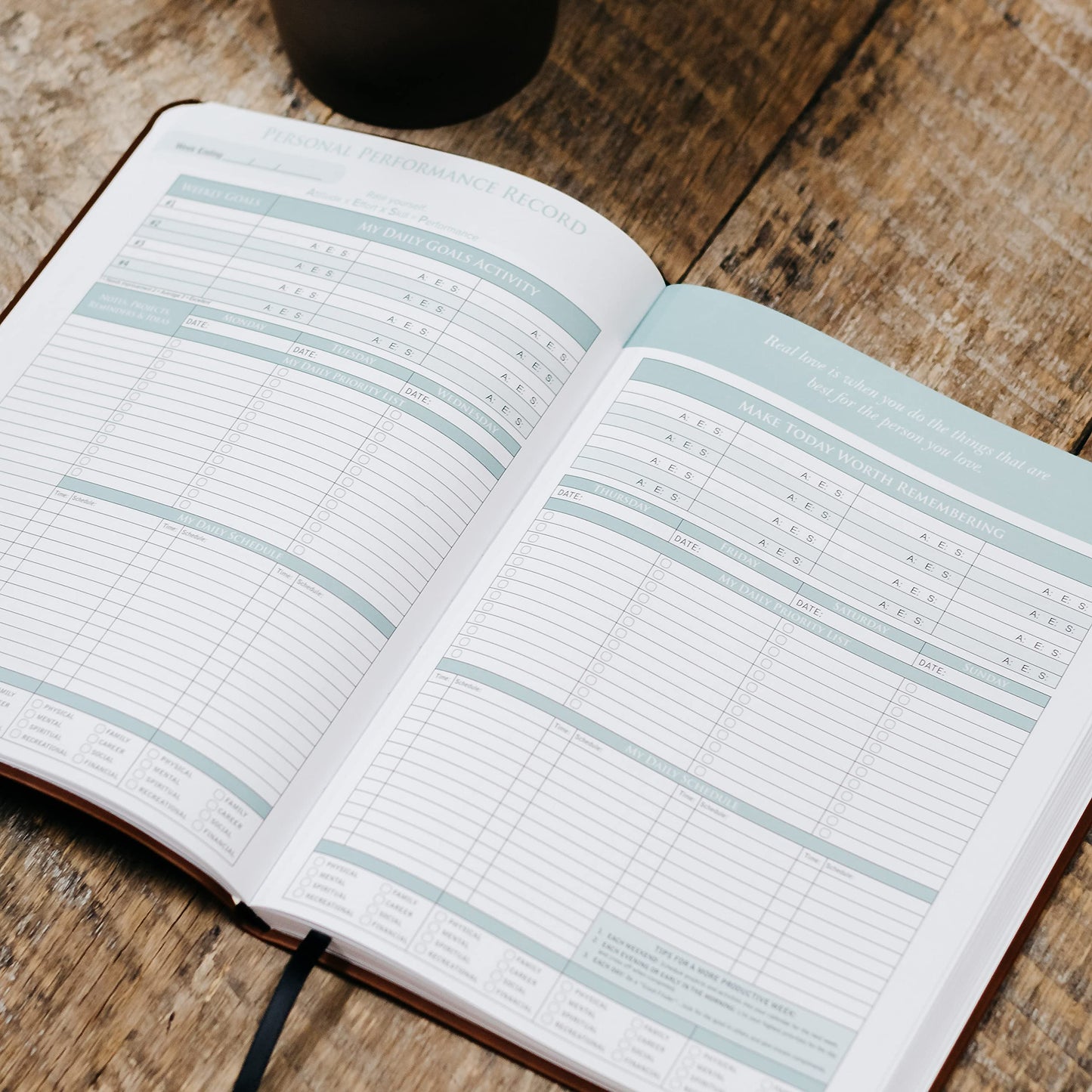 The Performance Planner | Leatherette Edition | By Zig Ziglar | Daily Planner Journal and For Daily Weekly Monthly and Yearly Goal Setting And Achieving