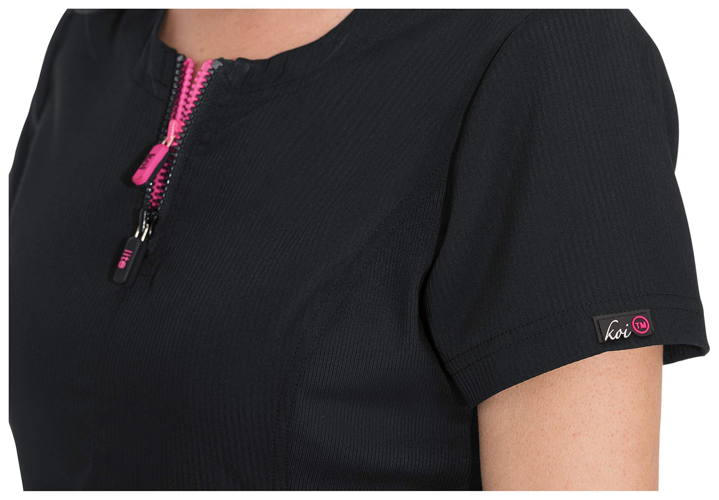 KOI Lite 317 Women's Serentiy Scrub Top (Black, X-Large)