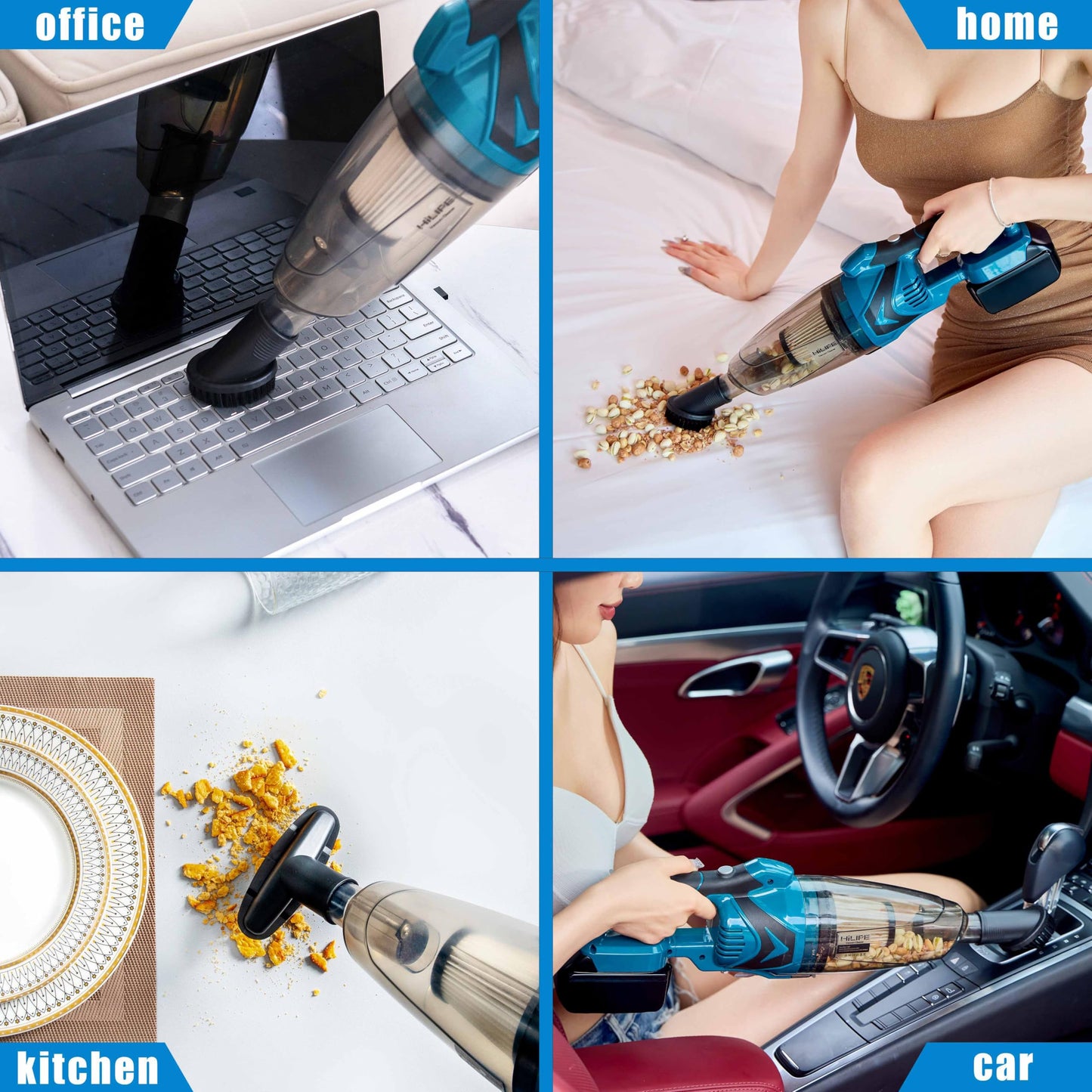 HILIPE Cordless Handheld Vacuum Cleaner for Makita 18V Battery, EasyClean Wet Dry Use,Wireless Handheld Vacuum for Car,Home, Boat,Workshop, Pet Hair, Furniture Cleaning (Tool Only No Battery)