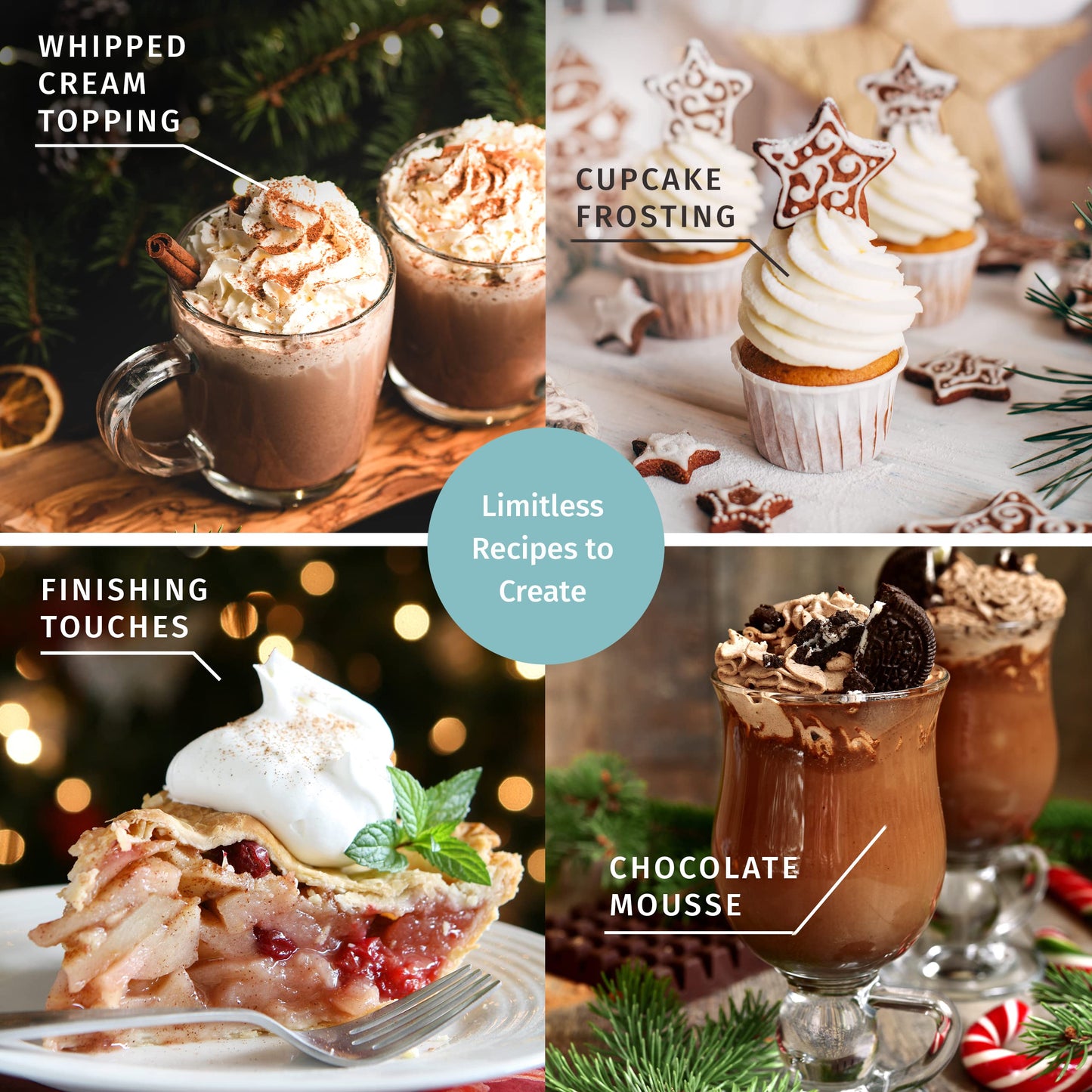 Otis Classic 304 Stainless Steel Whipped Cream Dispenser, 500ml w/ 3 Decorating Nozzles - Commercial Grade Quality Made of Food Grade Stainless Steel - Easy to Use and Clean Ideal for Desserts for Home Chef