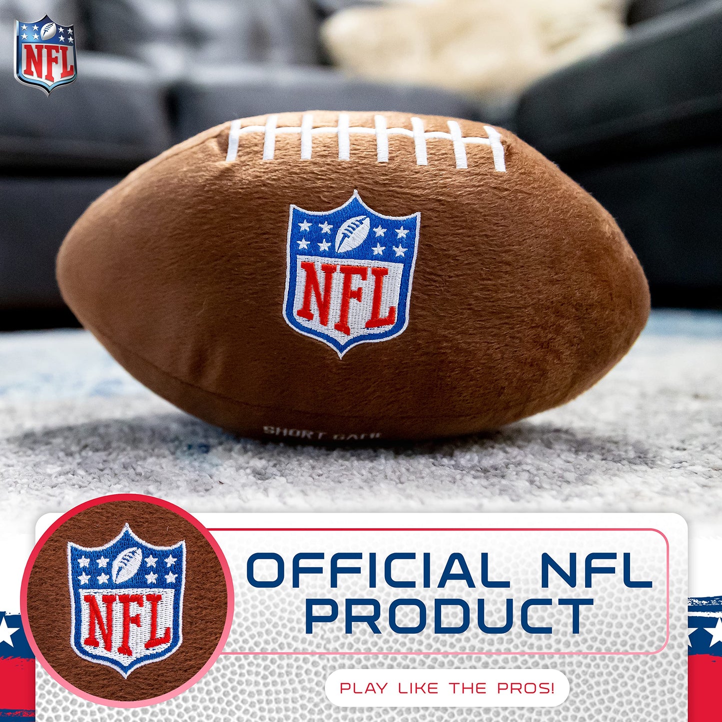 Franklin Sports Kids Soft Plush NFL MyFirst Football Stuffed Toy + Pillow - Fun Kids Toy + Room Decoration - 12"