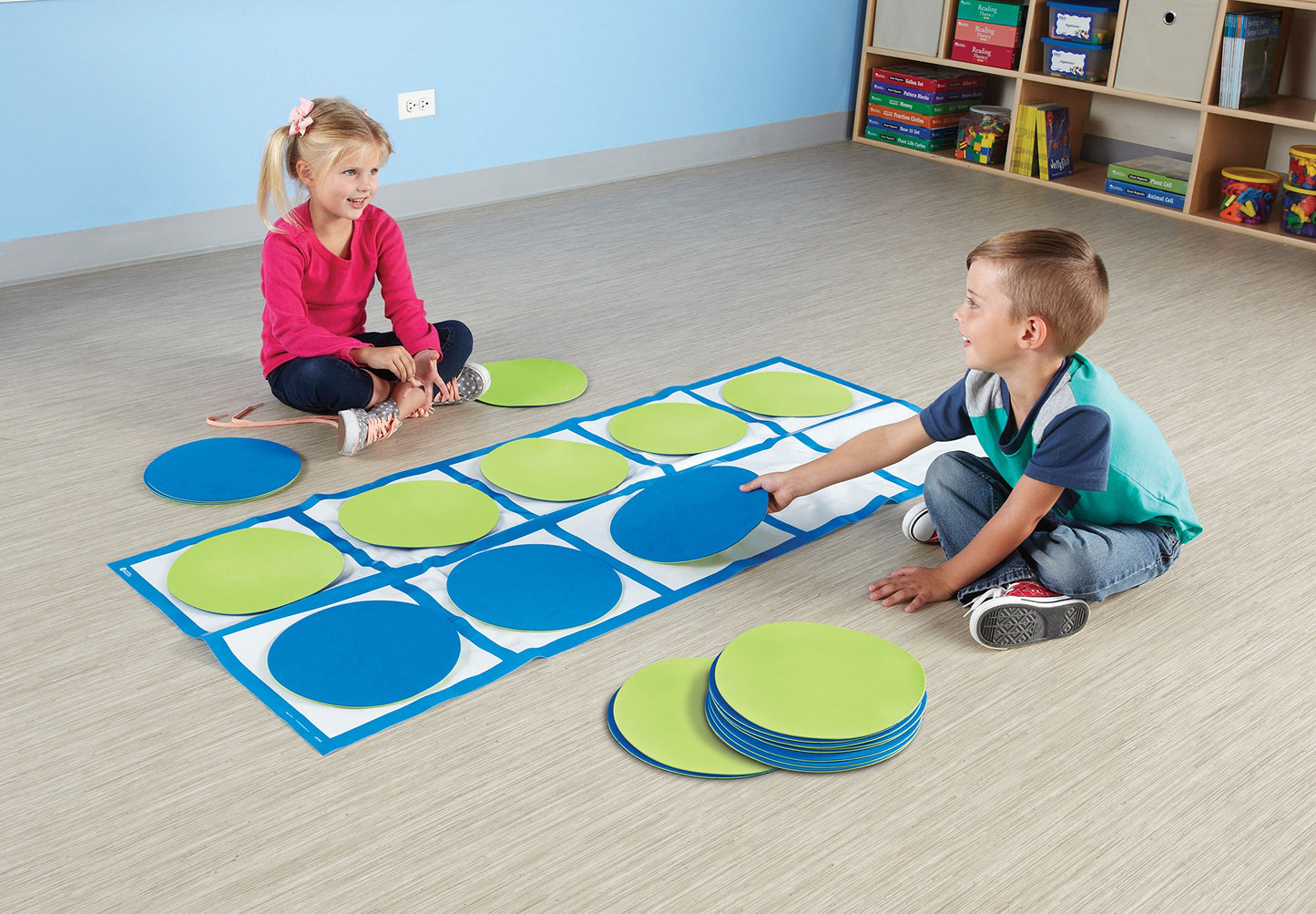 Learning Resources Ten-Frame Floor Mat Activity Set, Math Skills, 22 Pieces, Ages 5+