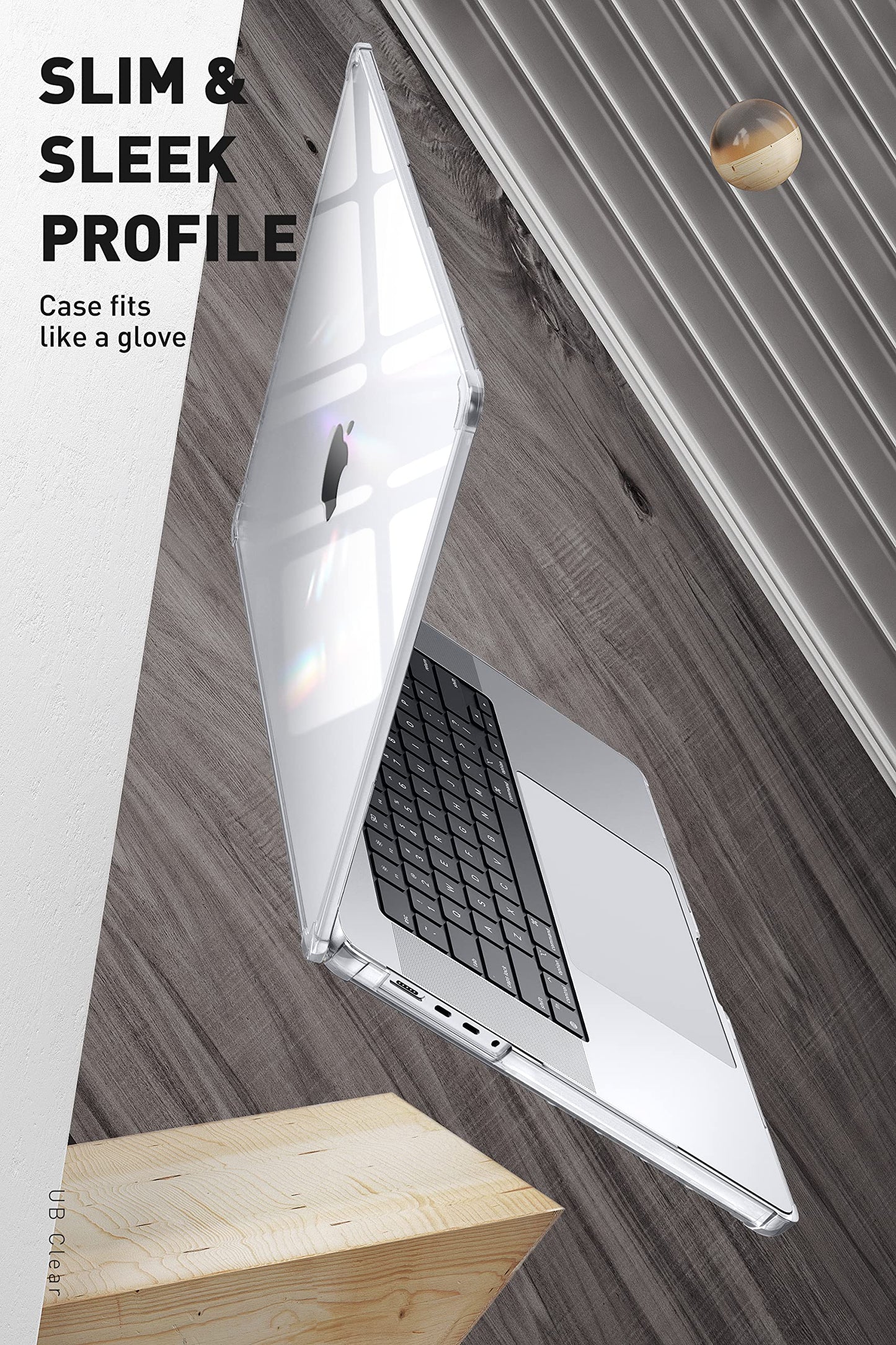 SUPCASE for MacBook Pro 16 Inch Case 2021-2024 Release (Unicorn Beetle Clear), M4/M3/M2/M1 Pro/Max Chip [Anti-Scratch] Slim Clear Cover Accessories for MacBook Pro 16'' with Touch ID, Clear
