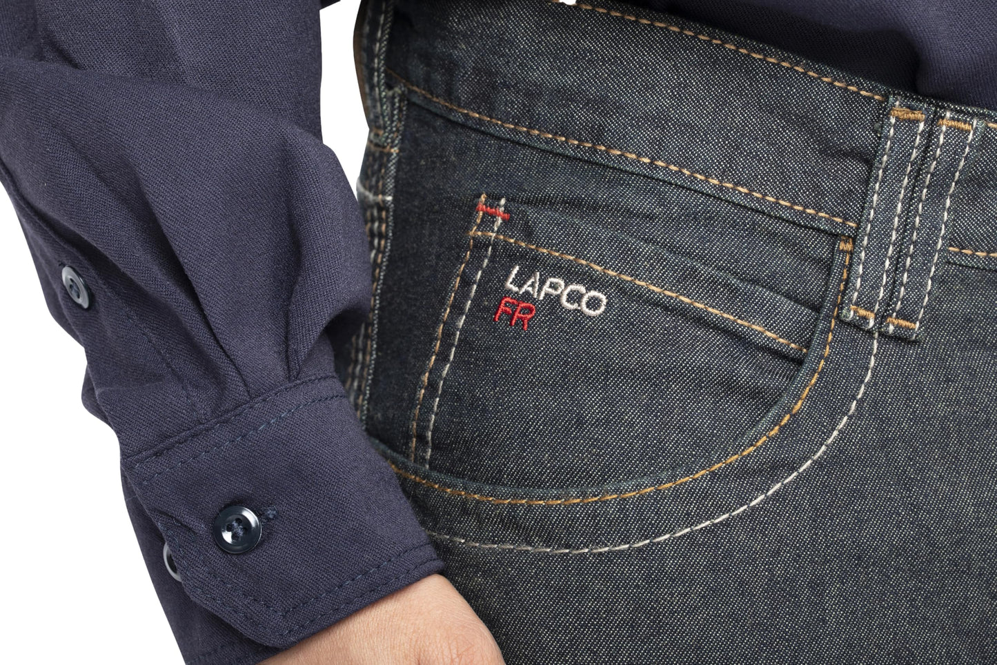 LAPCOFR unisex adult P-indm10 jeans, Washed Denim, 36W x 30L US