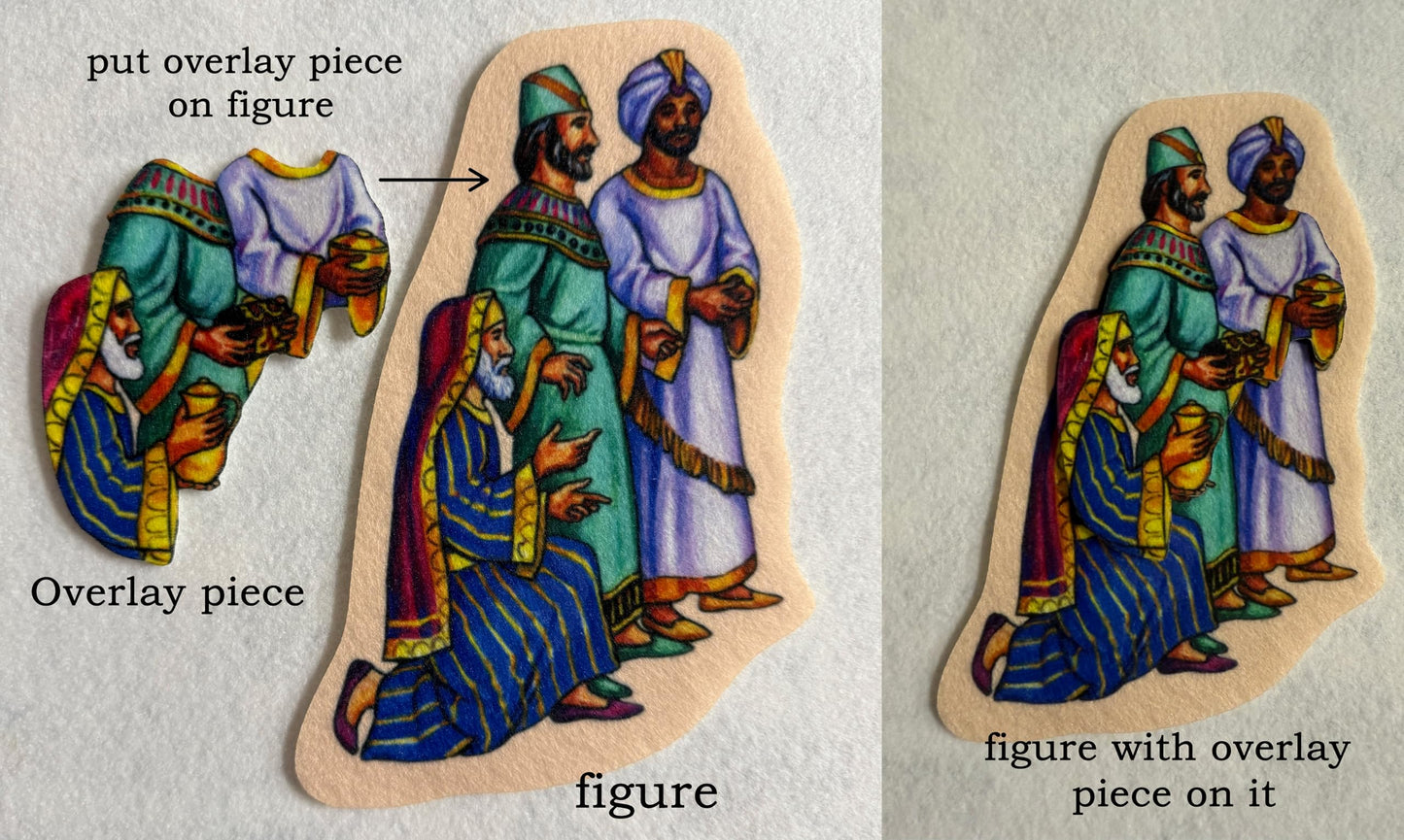 Birth of Jesus Felt Figures for Flannel Board Bible Stories-precut Christmas Nativity Story
