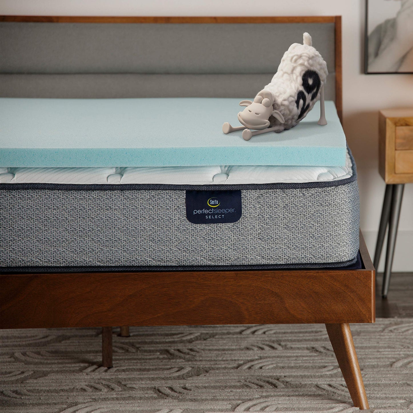 Serta ThermaGel Cooling, Pressure-Relieving Memory Foam Mattress Topper, 2 Inch, Twin, Made in The USA
