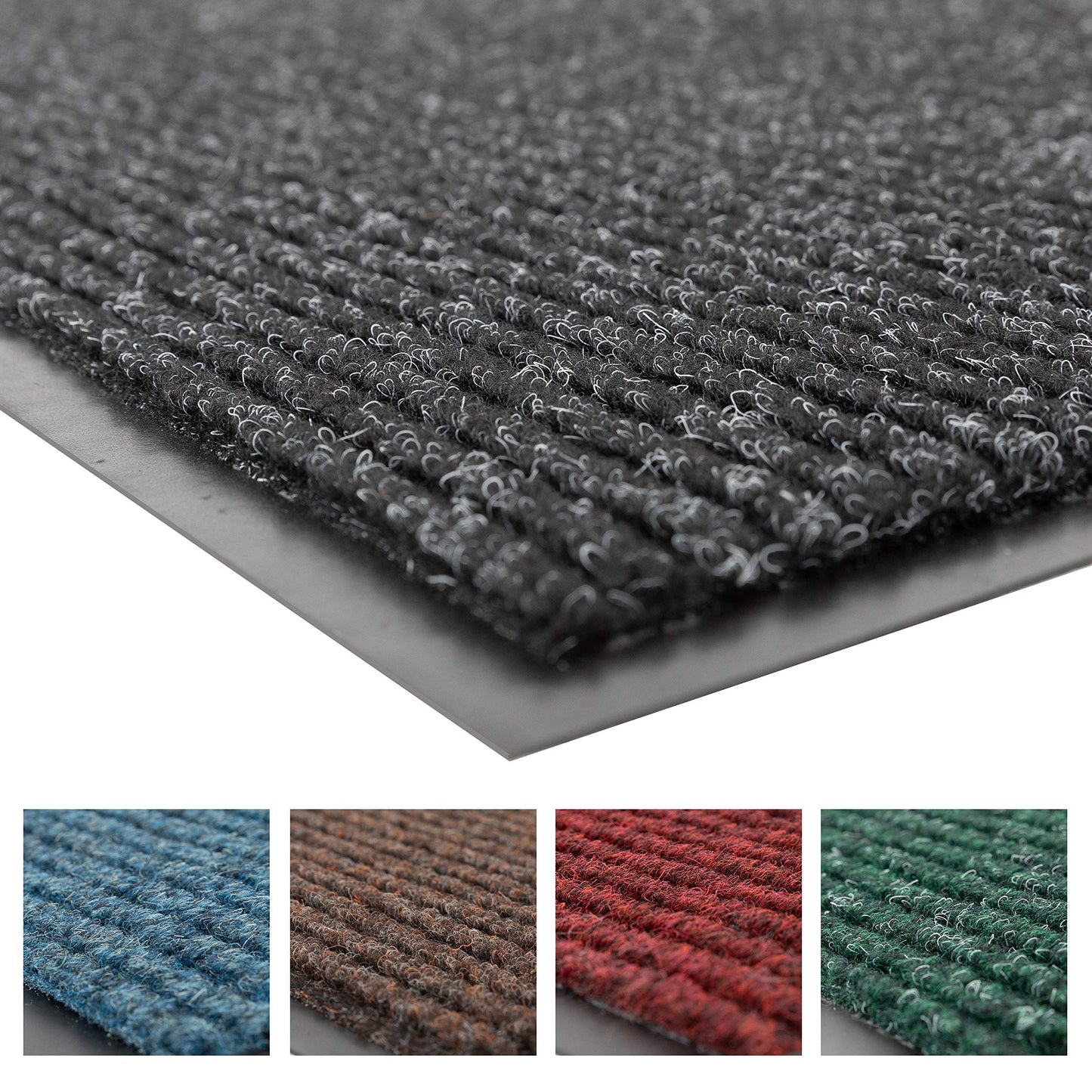 Notrax 109 Brush Step Carpeted Indoor/Outdoor Entrance Mat for Home or Office, 3' X 5', Absorbent Slip Resistant Heavy Duty Entry Mat, Charcoal, 109S0035CH